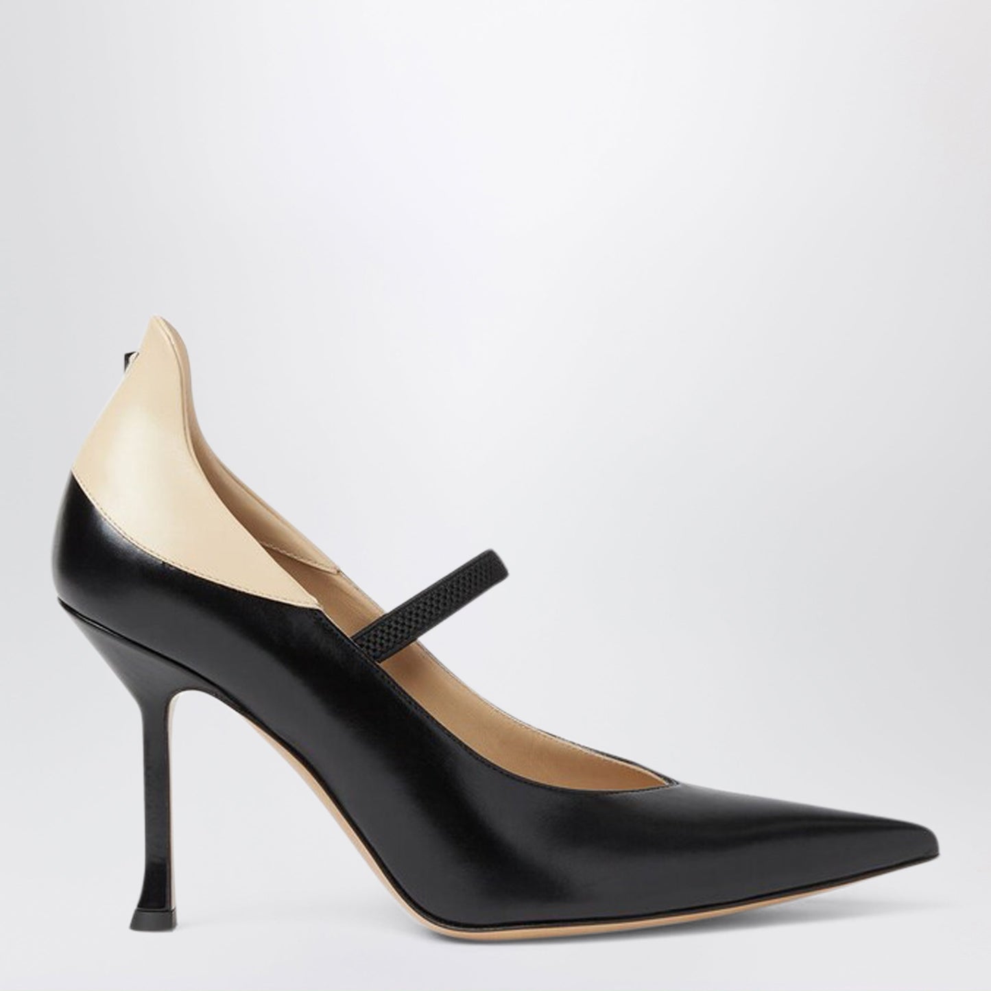 Fendi Fendi Nude Court Shoes In Black And Beige Leather Women FENDI