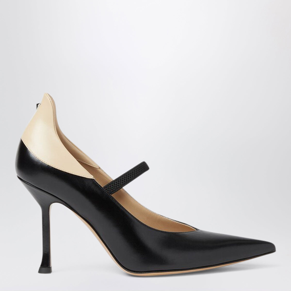 Fendi Fendi Nude Court Shoes In Black And Beige Leather Women FENDI