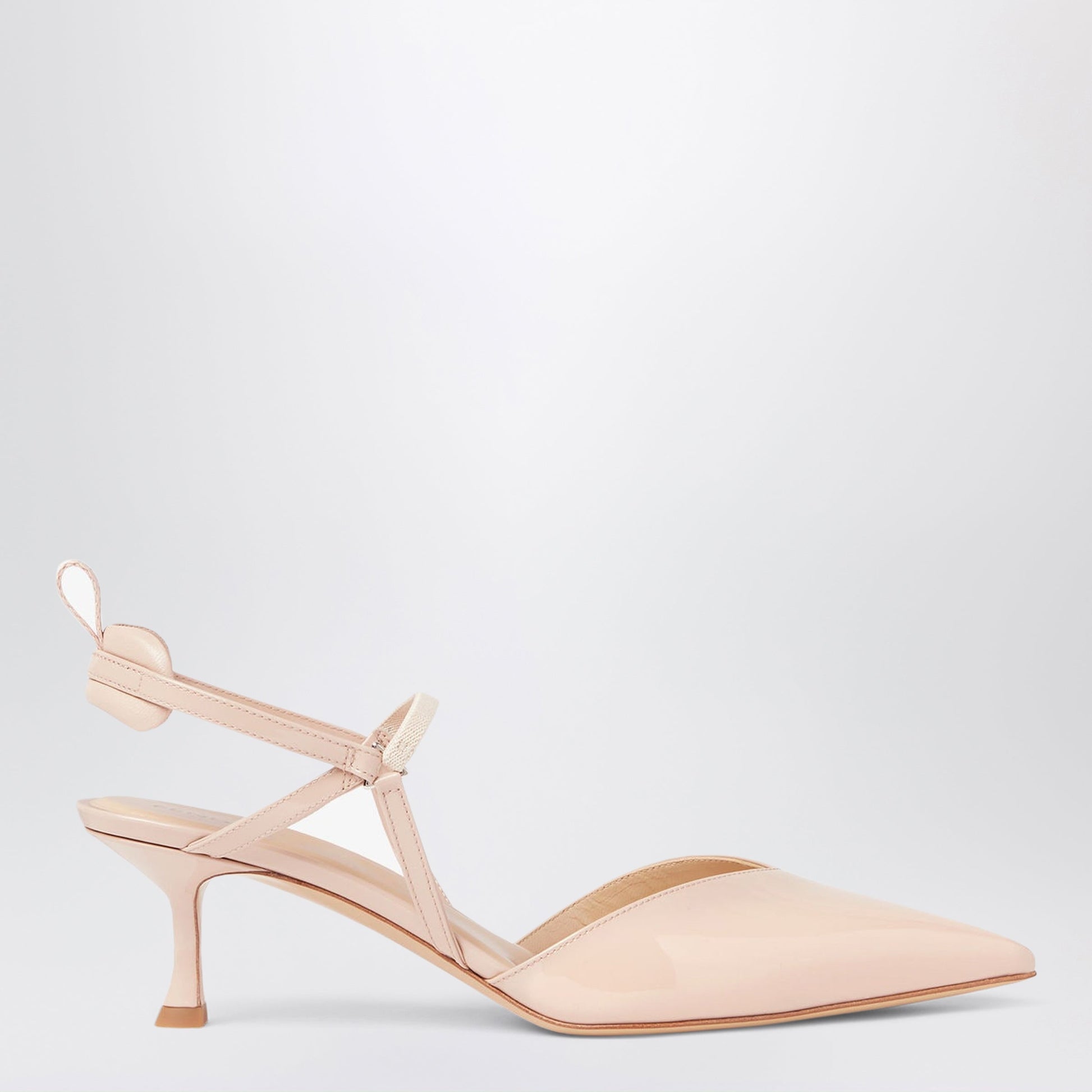 Fendi Very Colibrã¬ Slingbacks With A Medium Heel In Rose Nude-Coloured Patent Leather Women FENDI