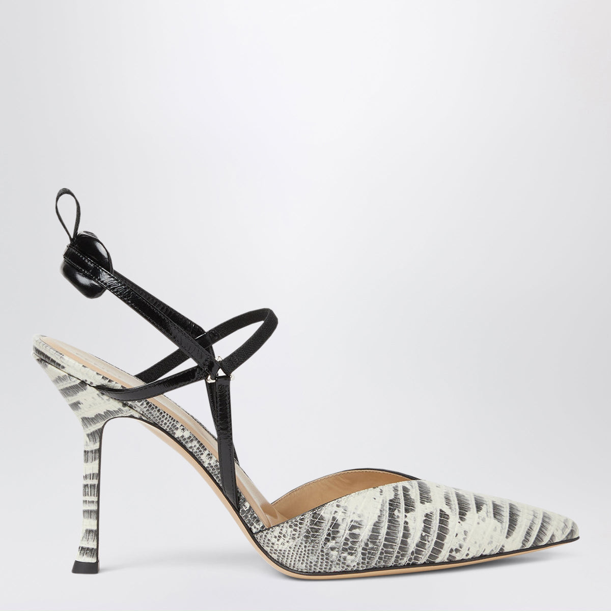 Fendi Parchment/Black Very Colibrã¬ Slingbacks In Calfskin Women FENDI