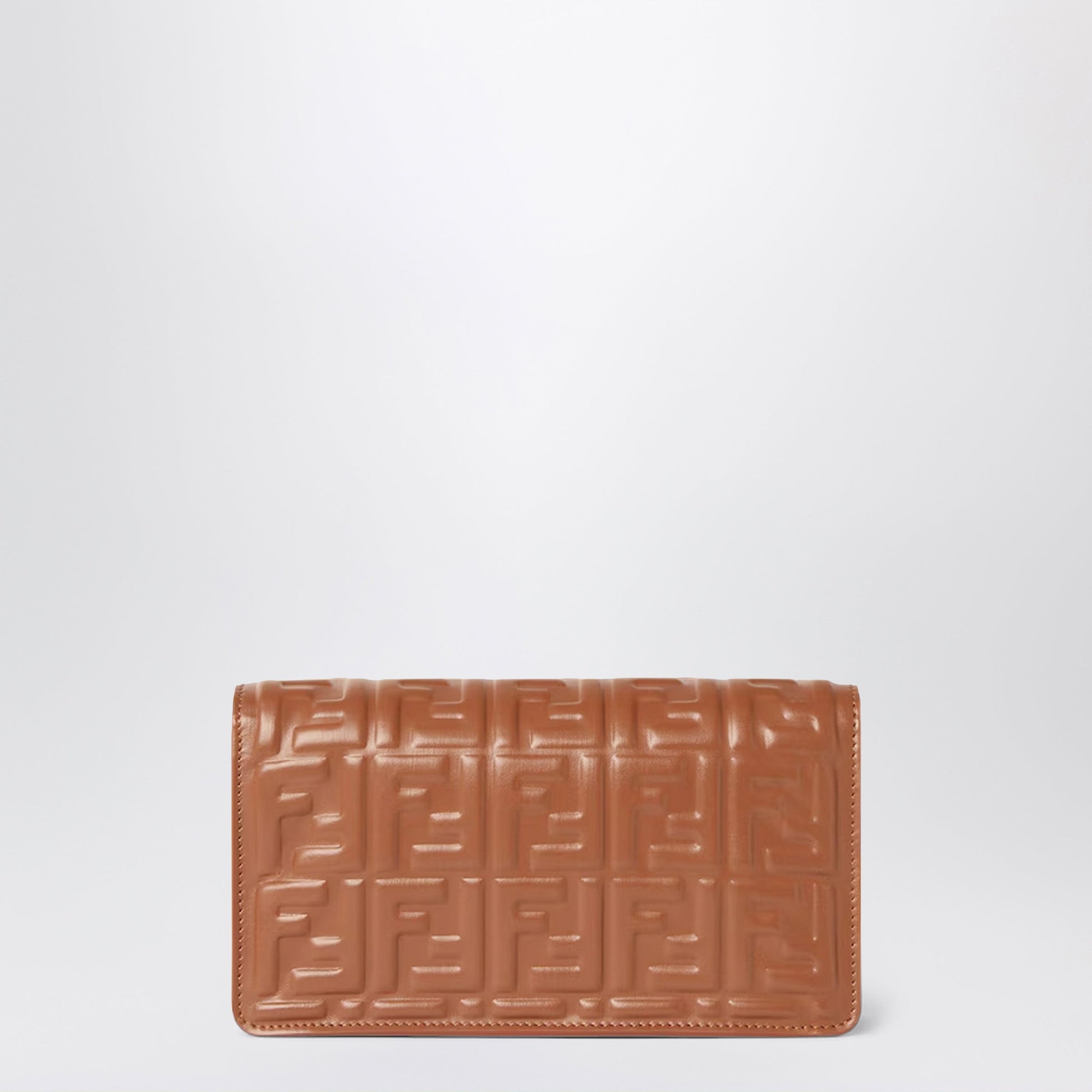 Fendi Baguette On Chain Wallet In Sellier Nappa Leather With Ff Motif Women FENDI