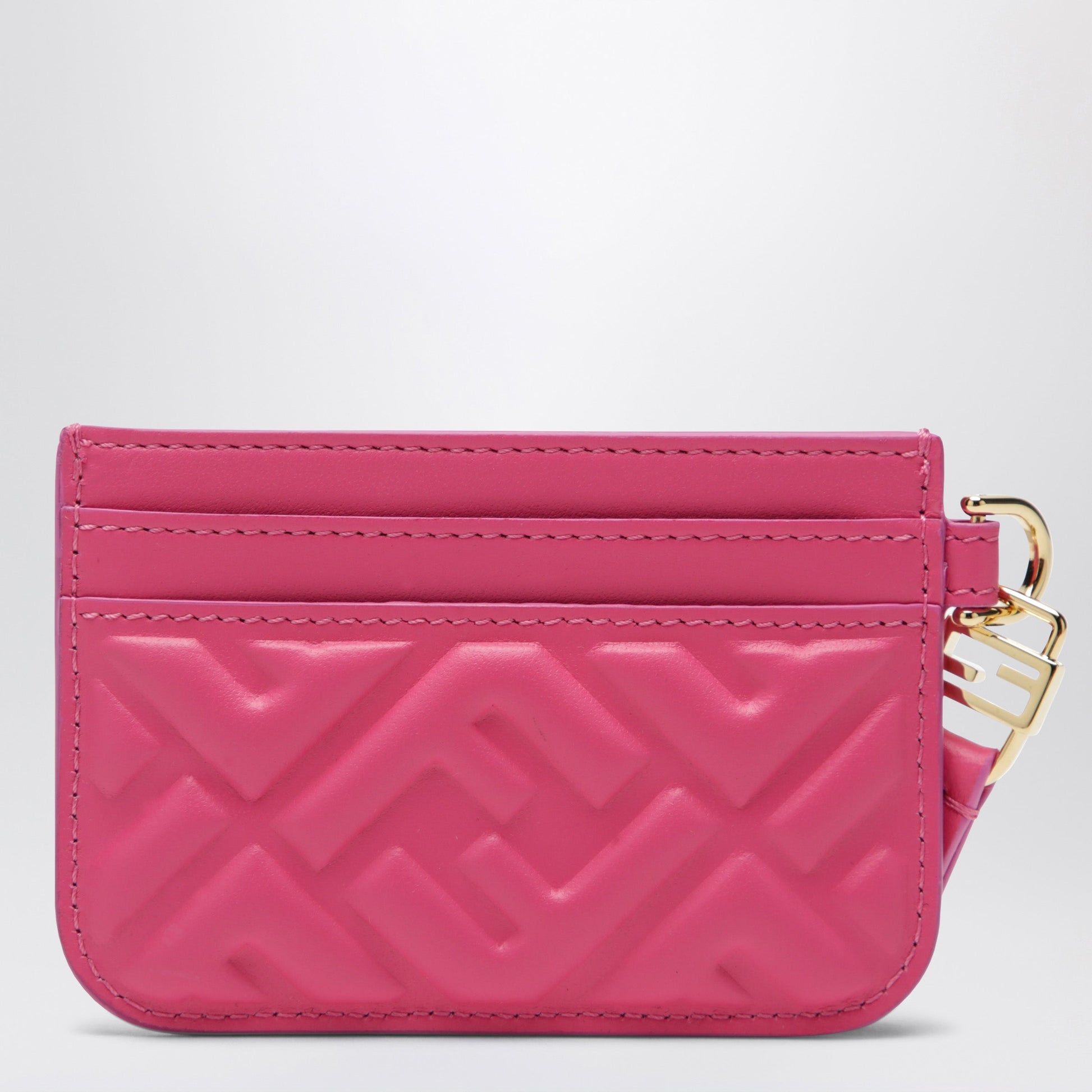 Fendi Fuchsia Nappa Leather Baguette Card Case With Ff Motif Women FENDI