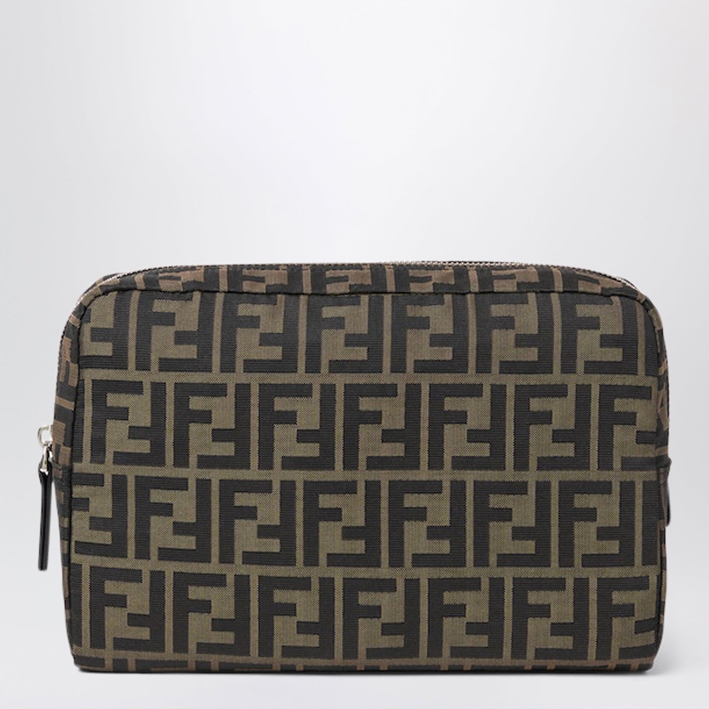 Fendi Brown Superlight Ff Zucca Fabric Medium Toiletry Case Men FENDI