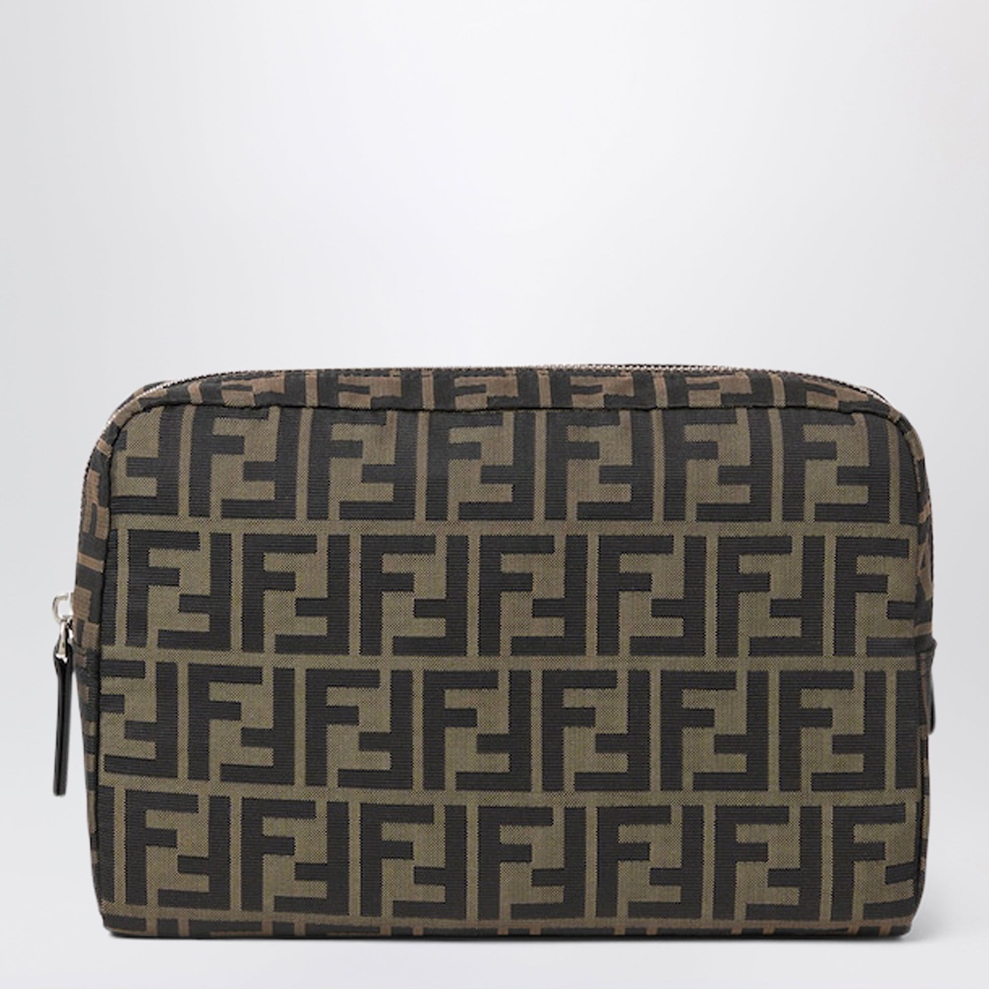 Fendi Brown Superlight Ff Zucca Fabric Medium Toiletry Case Men FENDI