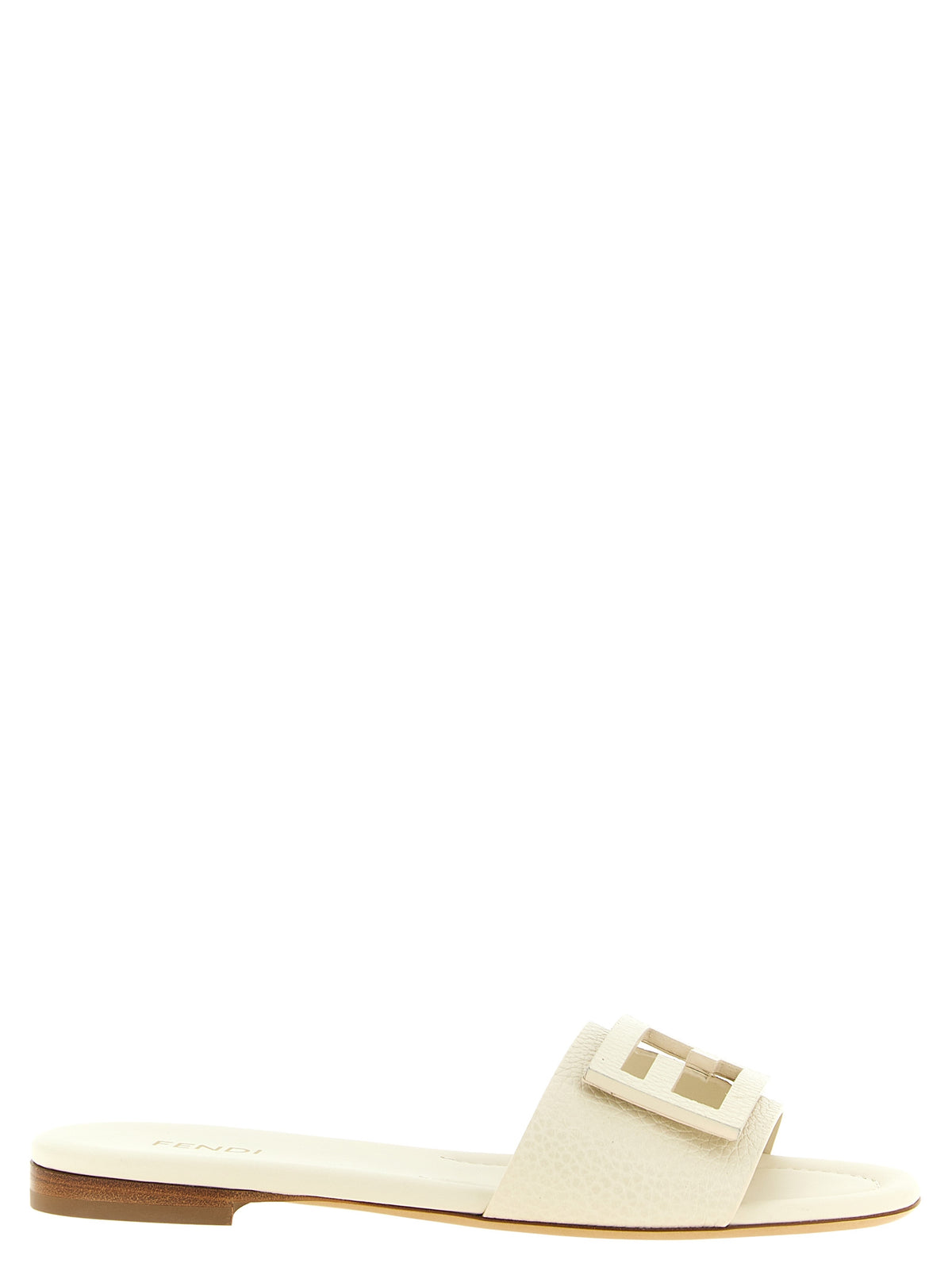 Fendi Women White 'Tube' Slides FENDI
