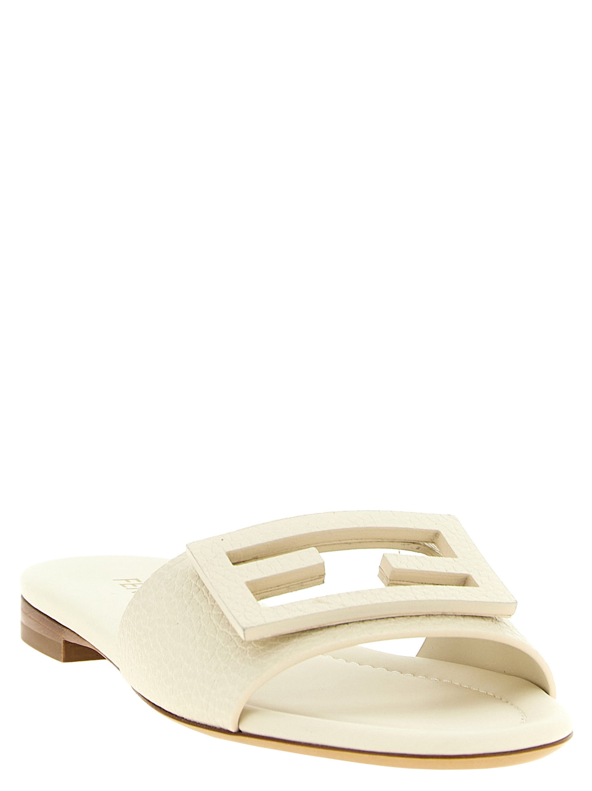 Fendi Women White 'Tube' Slides FENDI