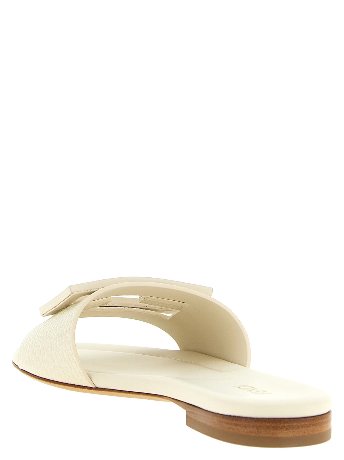 Fendi Women White 'Tube' Slides FENDI