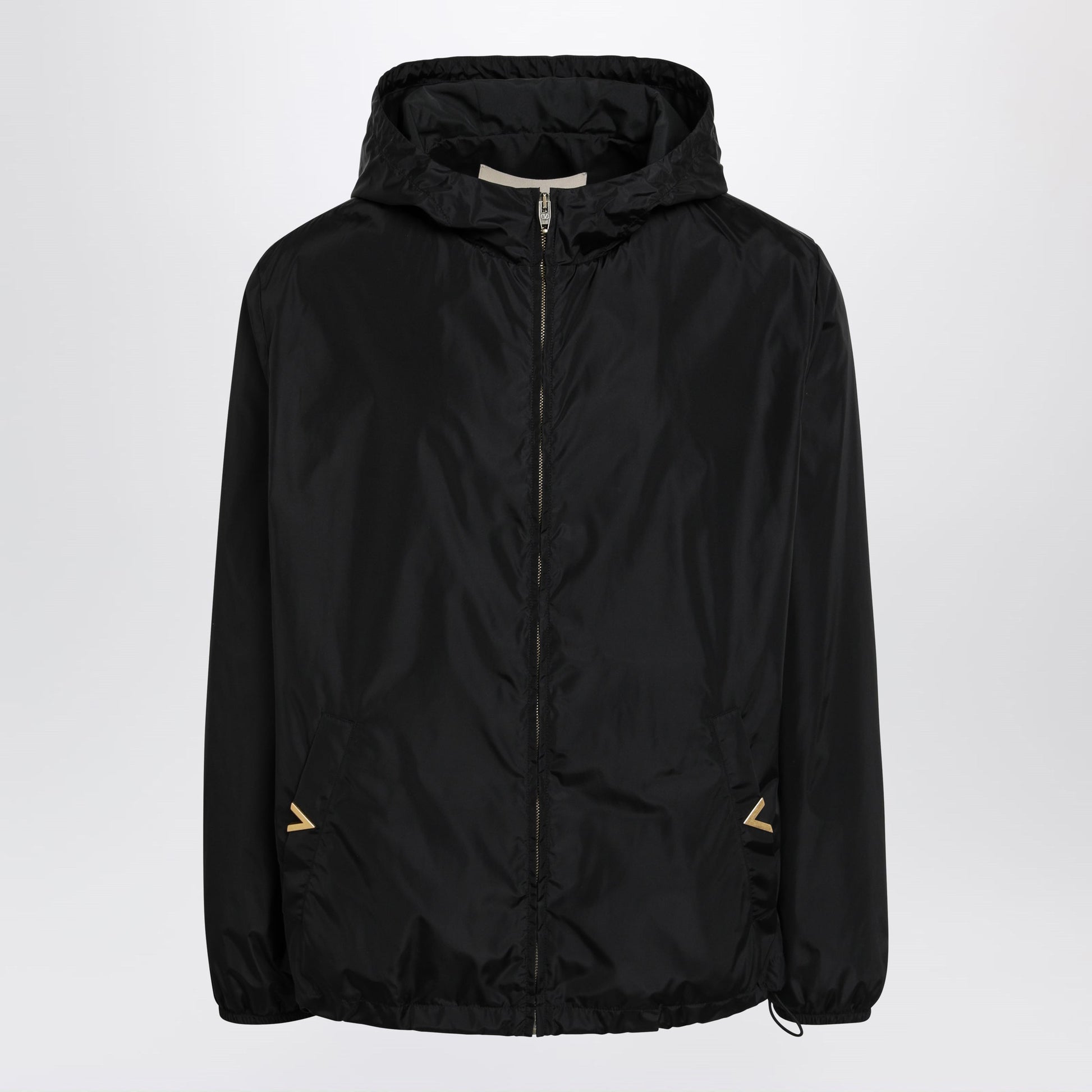 Valentino Black Windbreaker With Vgold Detail Men VALENTINO