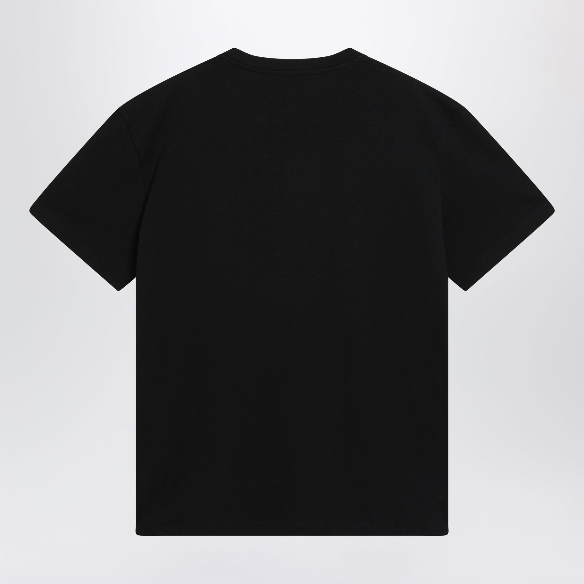 Valentino Black Cotton T-Shirt With Vgold Men VALENTINO