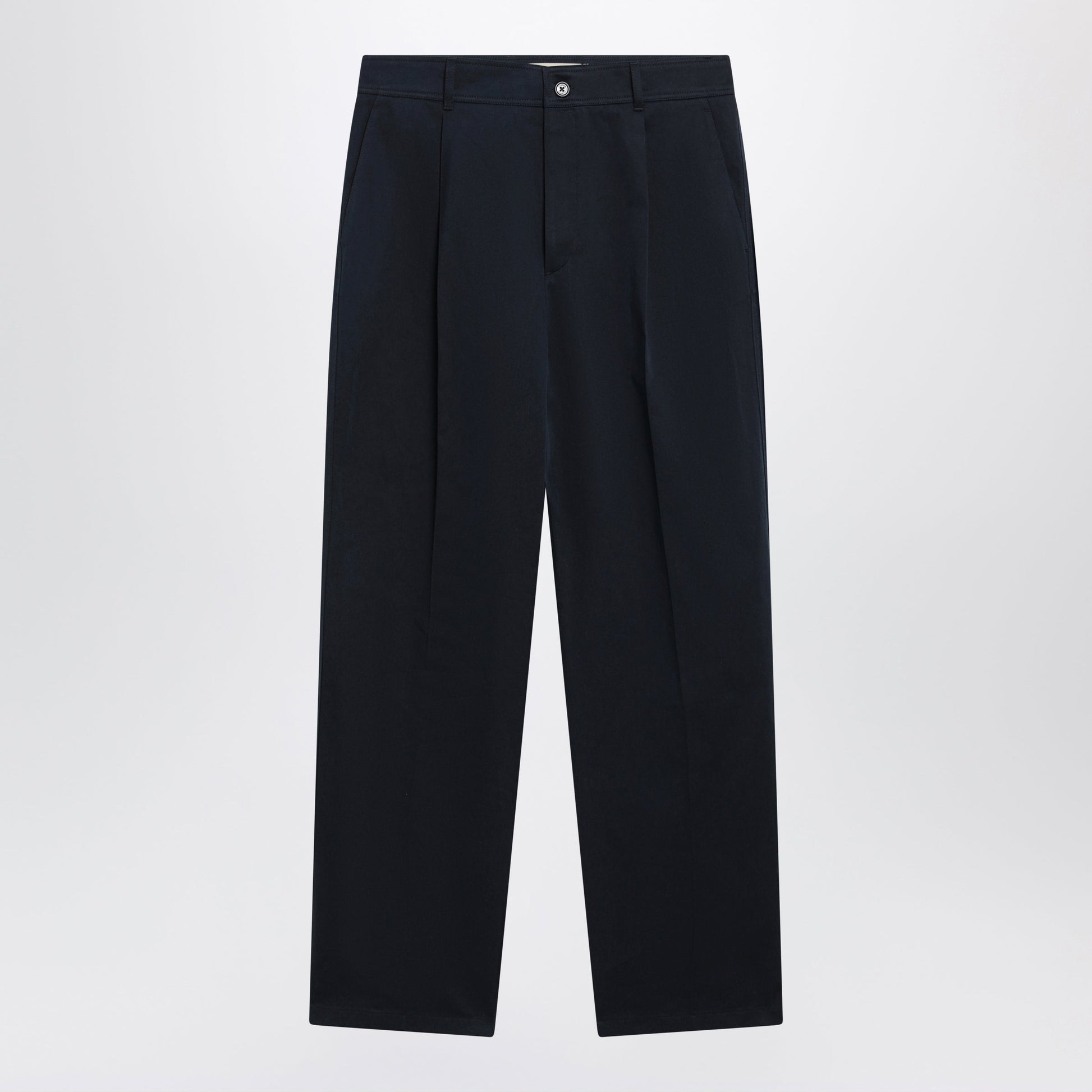 Valentino Navy Blue Cotton Trousers Men VALENTINO