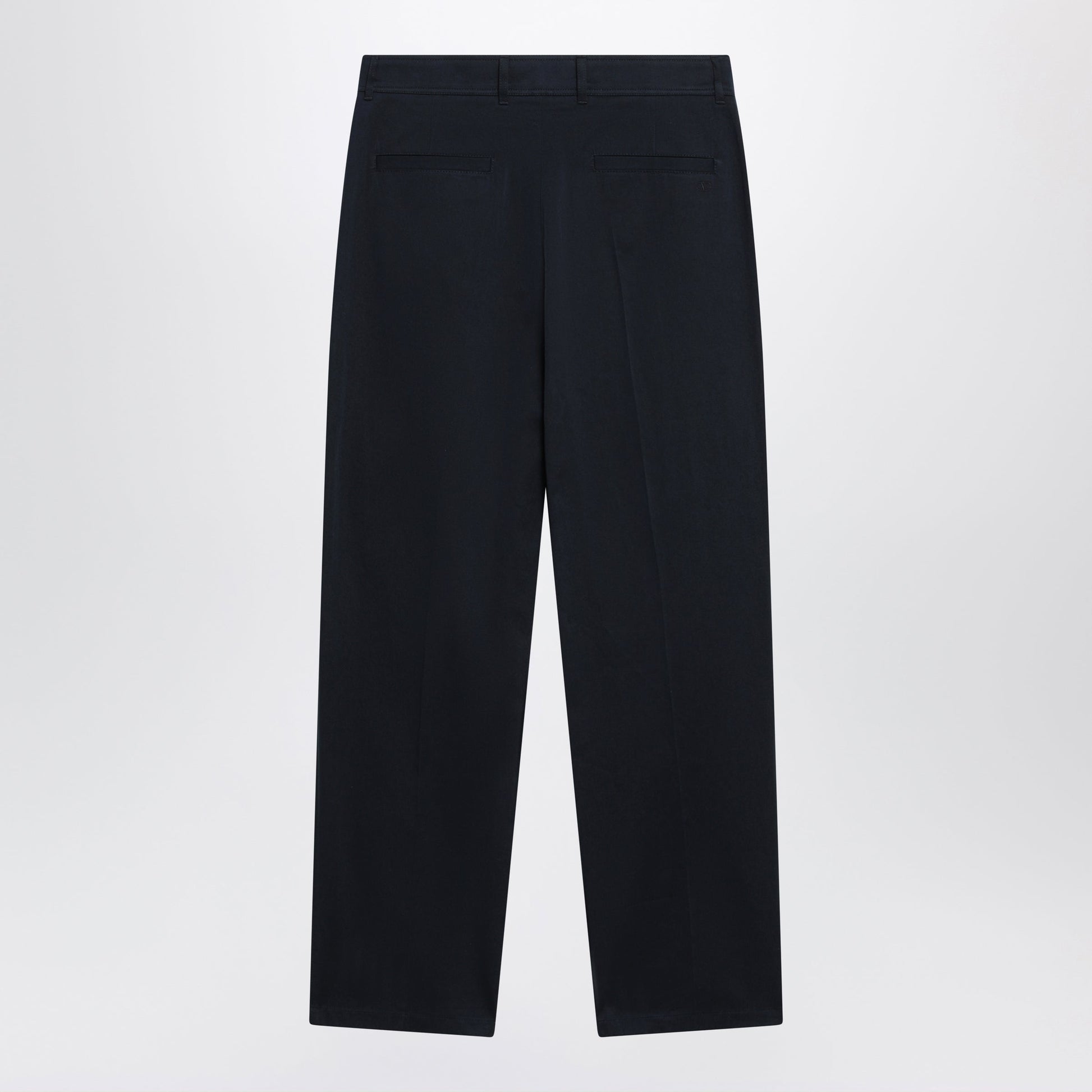 Valentino Navy Blue Cotton Trousers Men VALENTINO