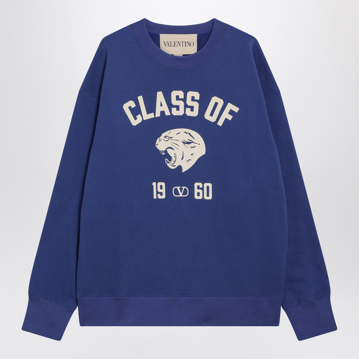 Valentino Blue Sweatshirt With Panther Print Men VALENTINO