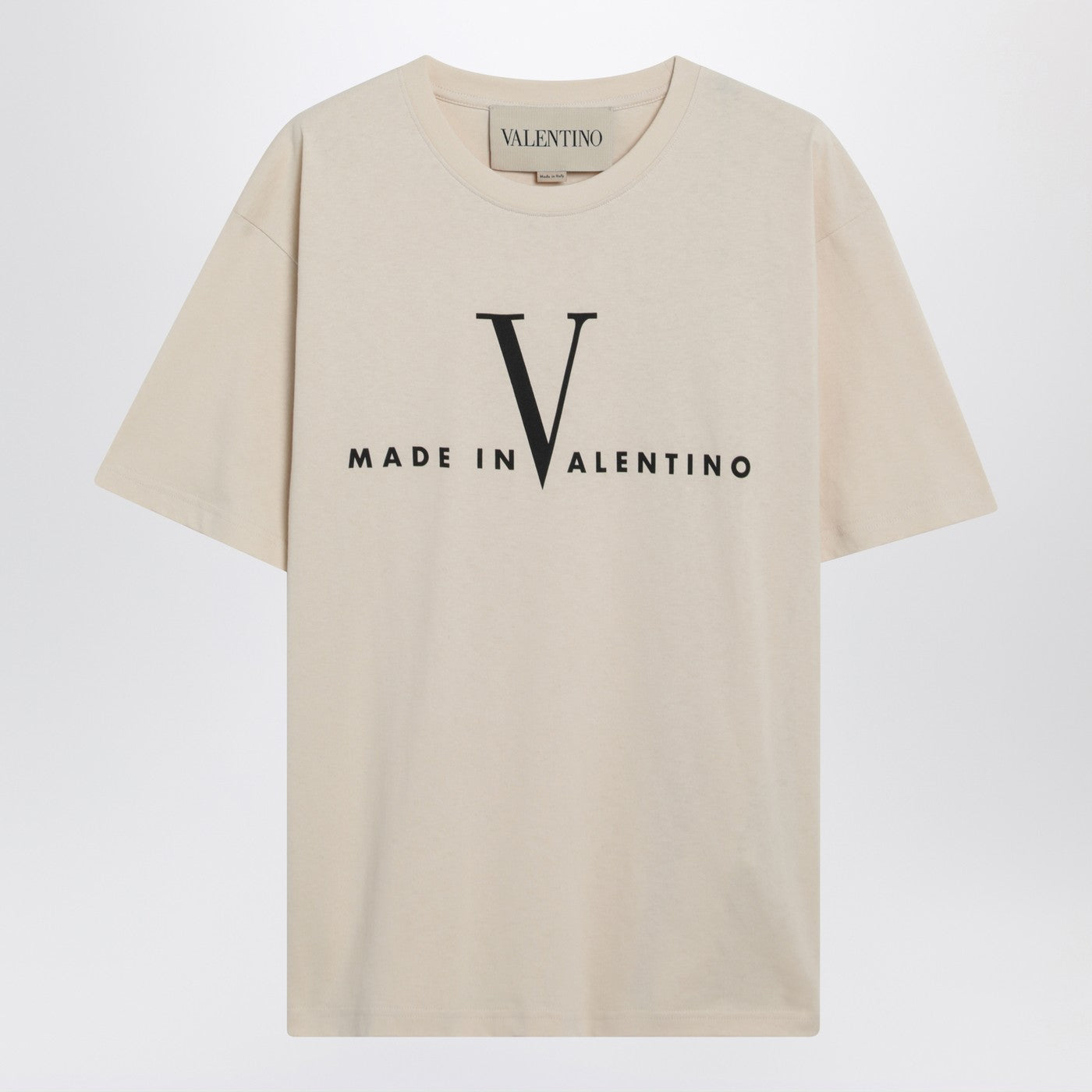 Valentino Butter-Colored Â€Œmade In Valentinoâ€ T-Shirt Men VALENTINO