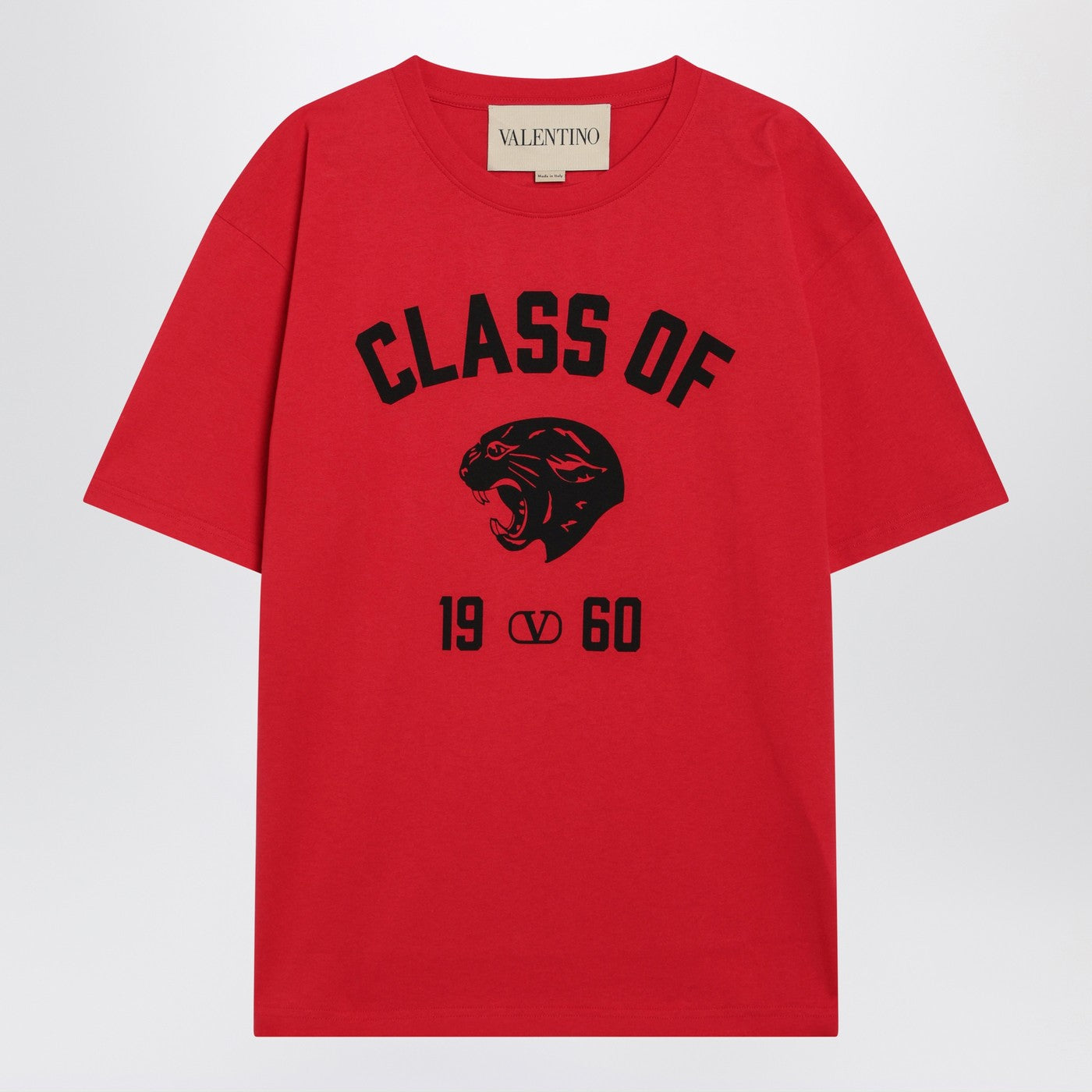 Valentino Red T-Shirt With Panther Print Men VALENTINO