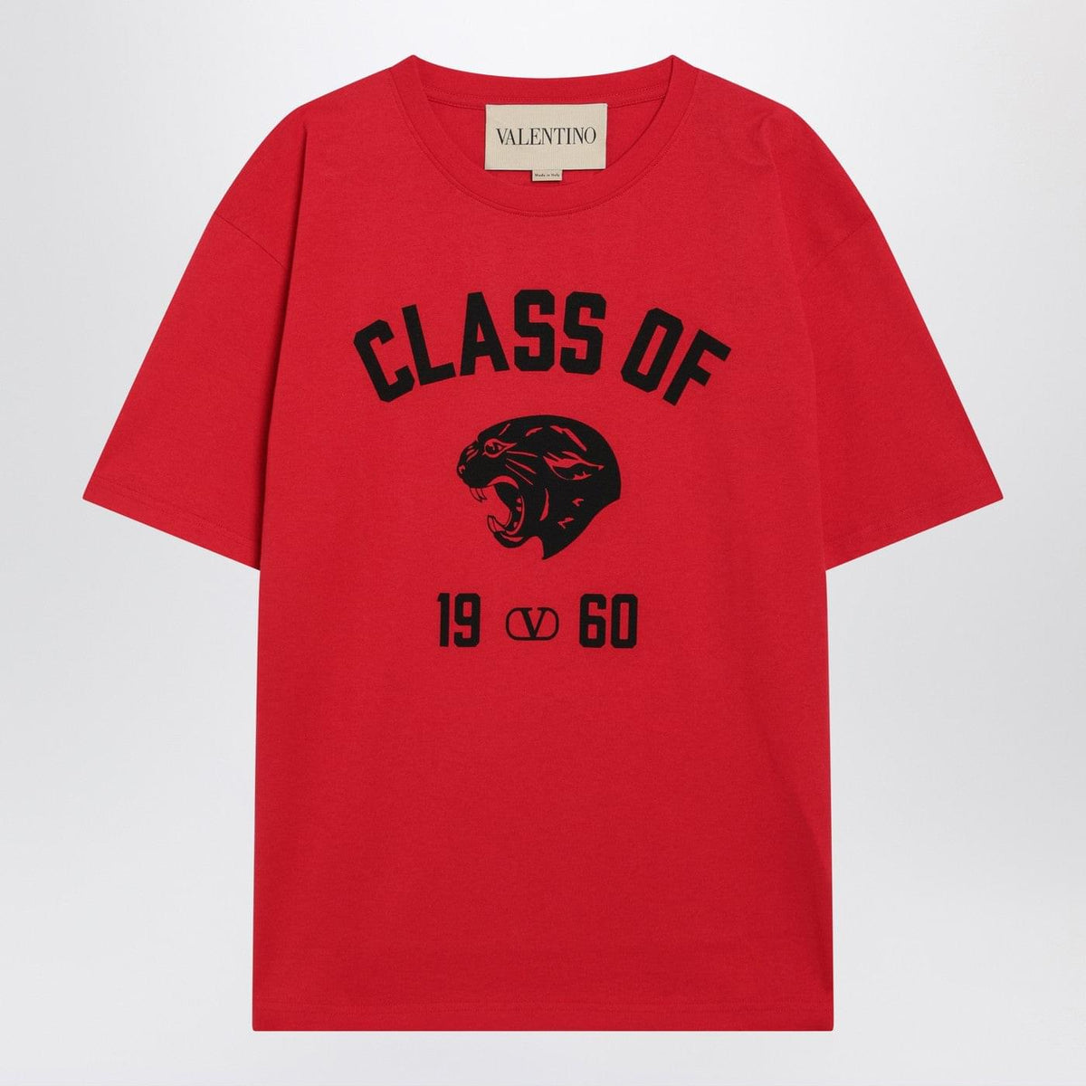Valentino Red T-Shirt With Panther Print Men VALENTINO