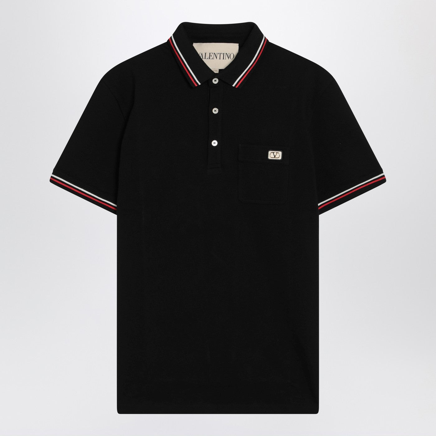 Valentino Black Polo Shirt With Vlogo Signature Men VALENTINO
