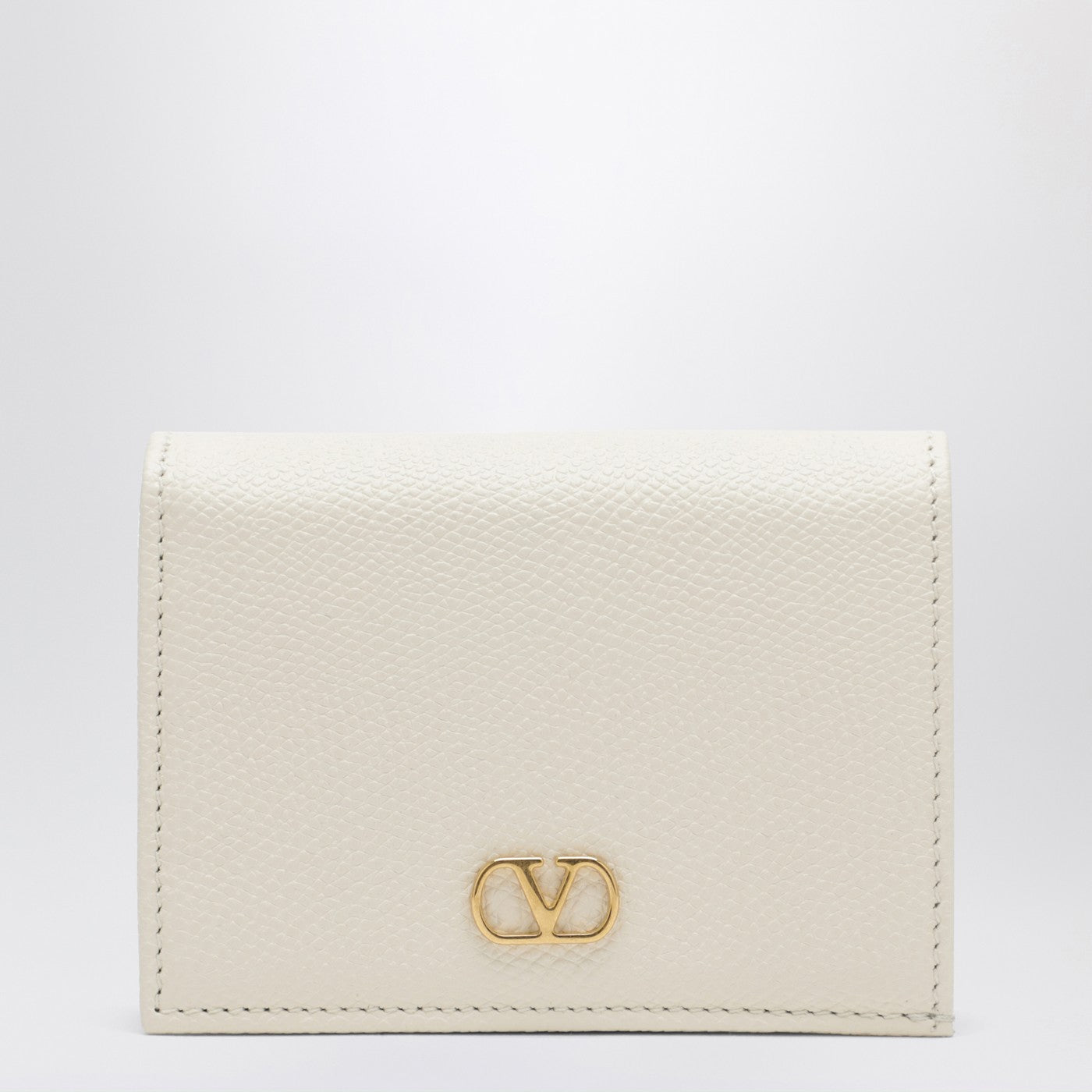 Valentino Garavani Vlogo Signature Ivory Leather Wallet Women VALENTINO GARAVANI