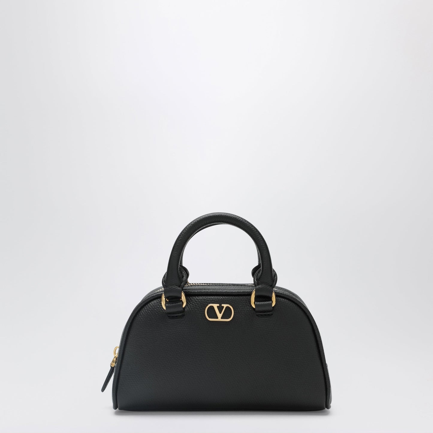 Valentino Garavani Black Vlogo Signature Mini Duffle Bag In Grained Calfskin Women VALENTINO GARAVANI
