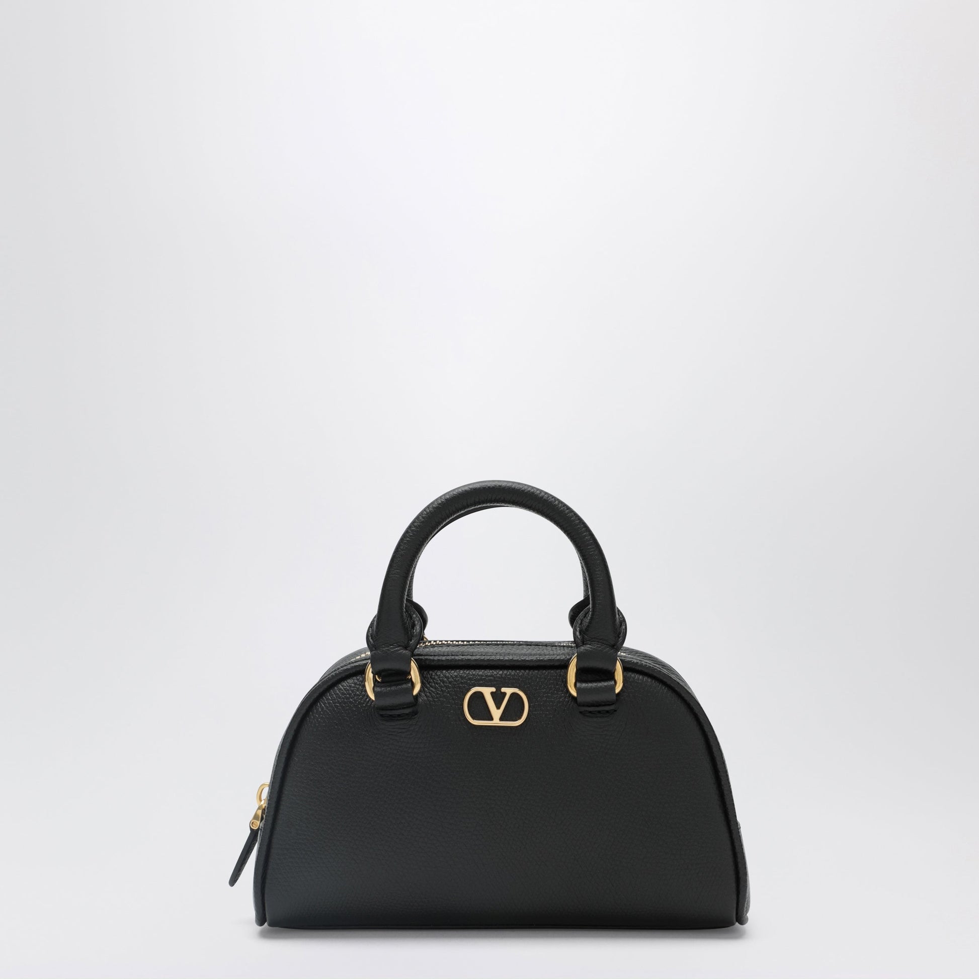 Valentino Garavani Black Vlogo Signature Mini Duffle Bag In Grained Calfskin Women VALENTINO GARAVANI