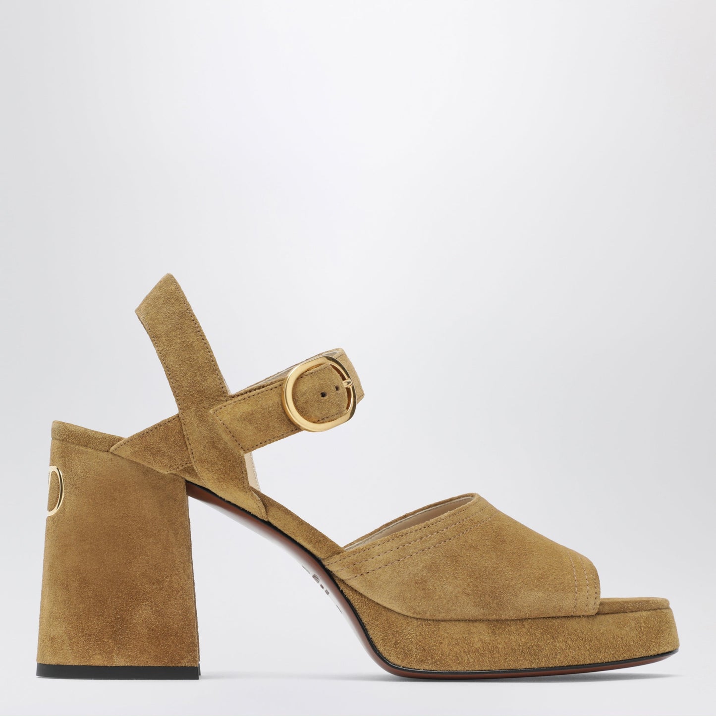 Valentino Garavani Beige Fawcette Platform Sandals In Split Leather Women VALENTINO GARAVANI