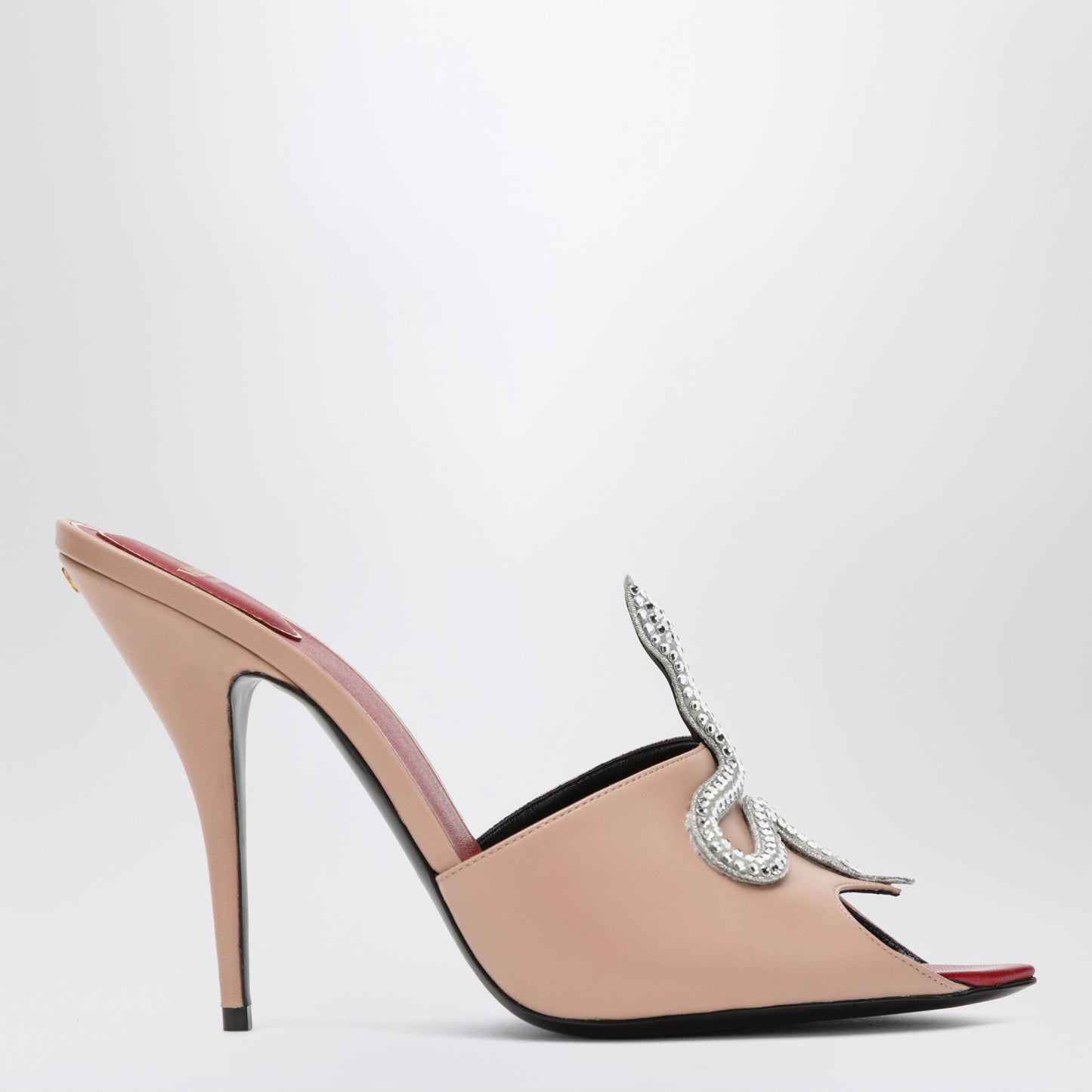 Valentino Garavani Powder Pink Slide Sandal Coeur Vipã¨Re In Kidskin Women VALENTINO GARAVANI