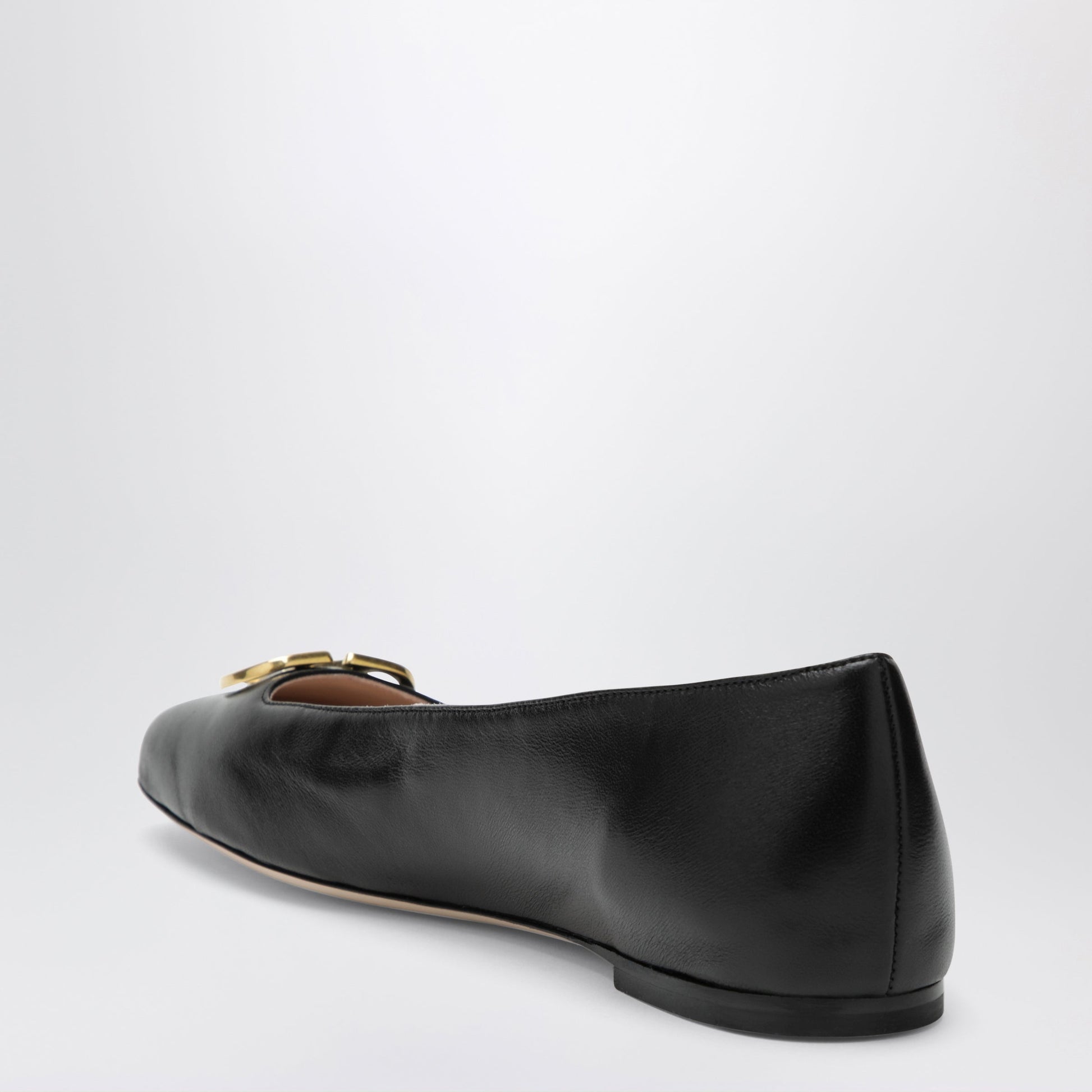 Valentino Garavani Black Vlogo Signature Ballerina Flats In Nappa Leather Women VALENTINO GARAVANI