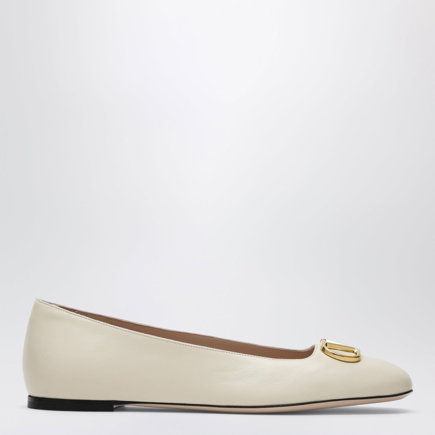 Valentino Garavani White Vlogo Signature Ballerina Flats In Nappa Leather Women VALENTINO GARAVANI