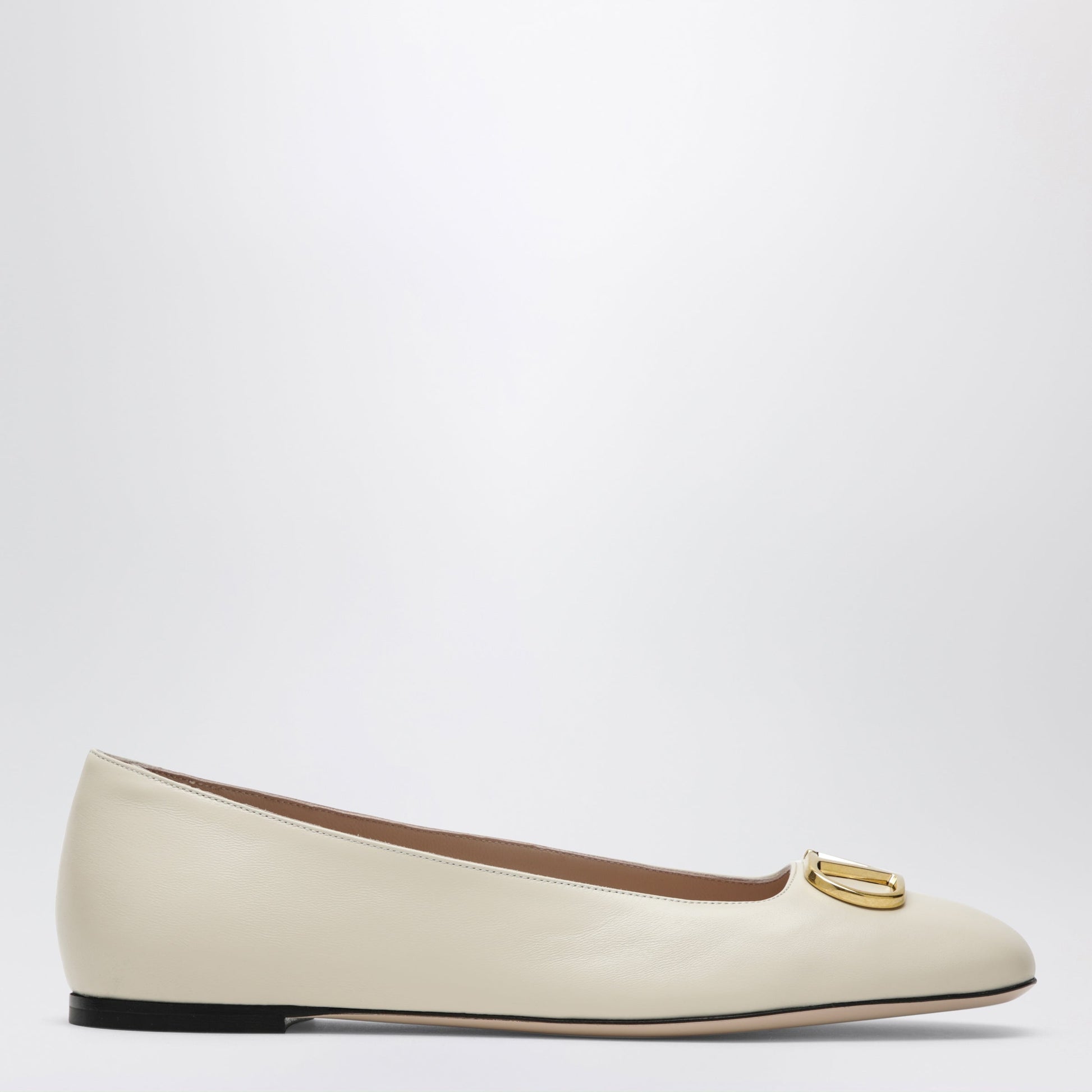 Valentino Garavani White Vlogo Signature Ballerina Flats In Nappa Leather Women VALENTINO GARAVANI