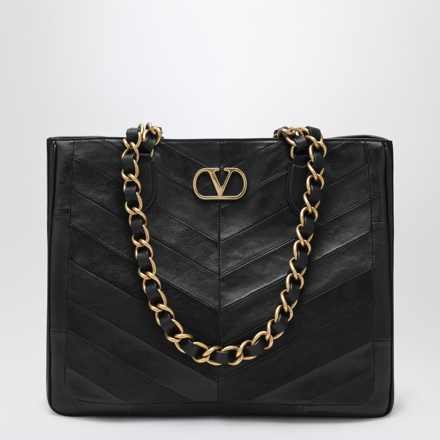 Valentino Garavani Black Laseine Shopping Bag Women VALENTINO GARAVANI