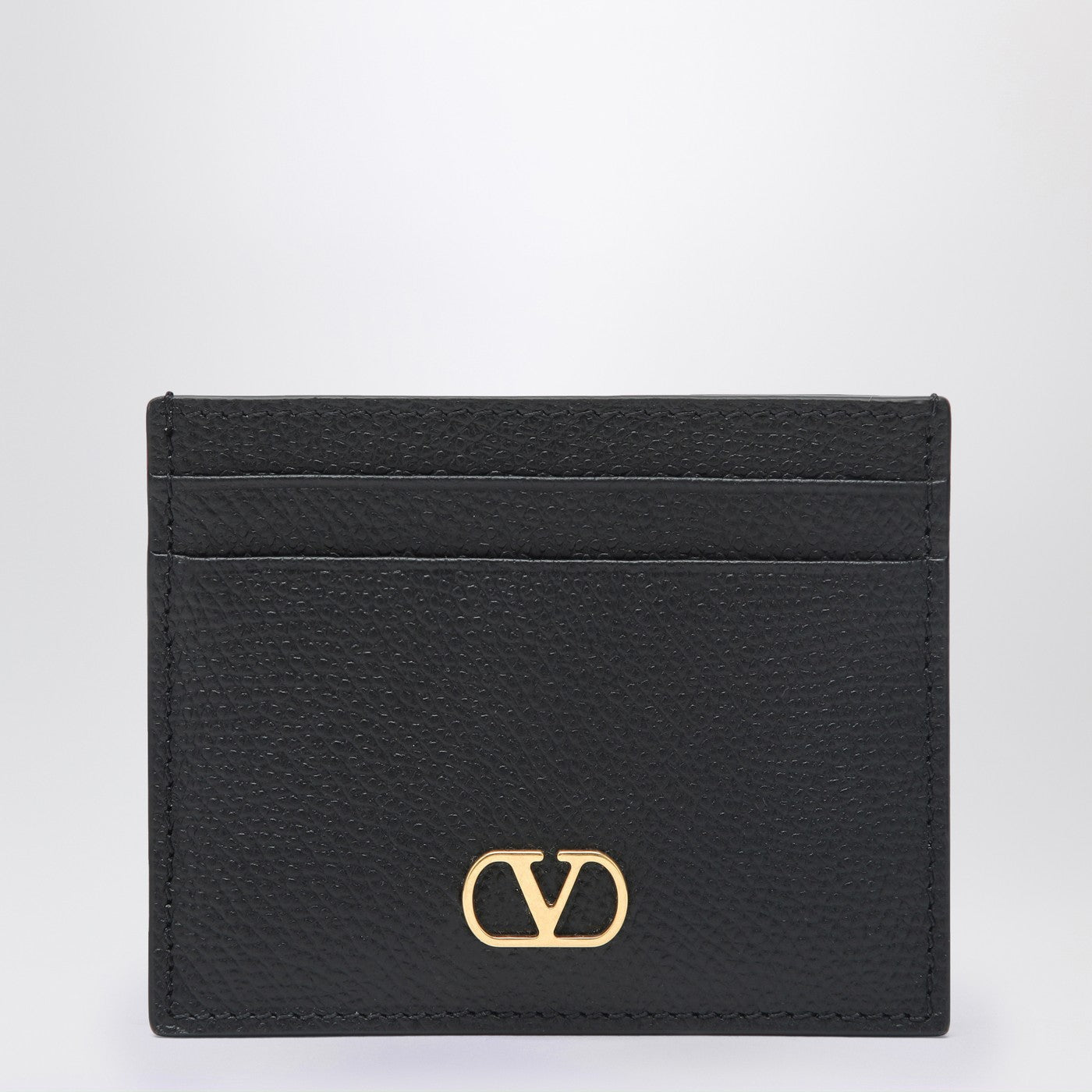 Valentino Garavani Vlogo Signature Black Credit Card Holder Women VALENTINO GARAVANI