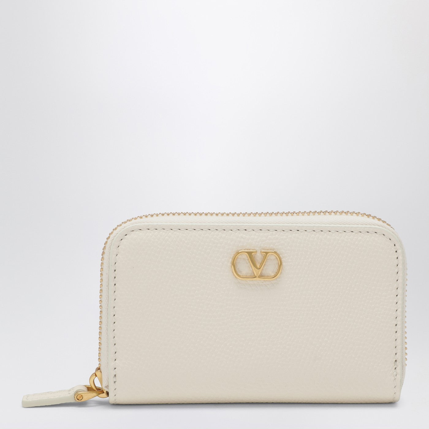 Valentino Garavani Vlogo Signature Zip Wallet Ivory Women VALENTINO GARAVANI