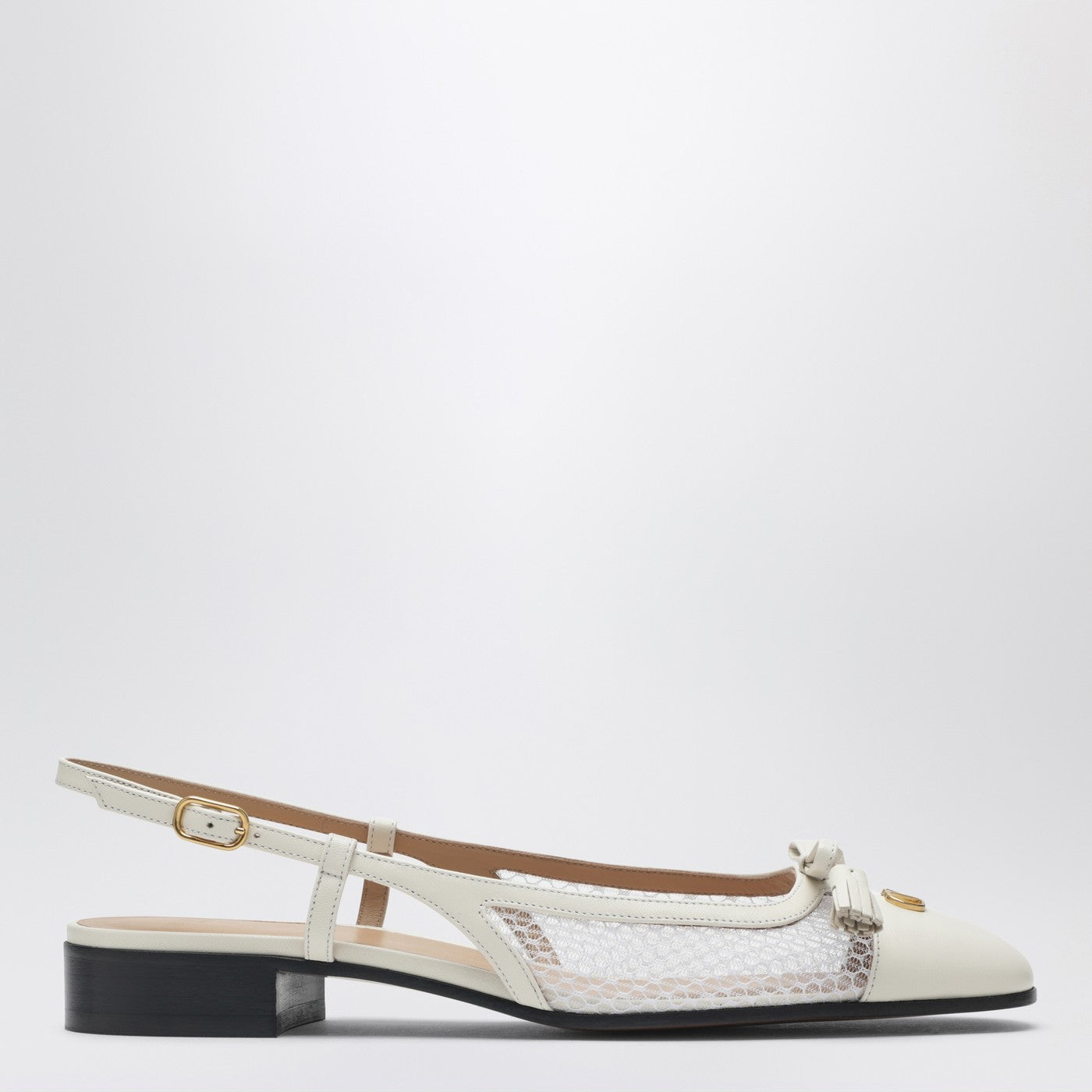 Valentino Garavani Valet Du Roi Slingback Ballerina Ivory Women VALENTINO GARAVANI