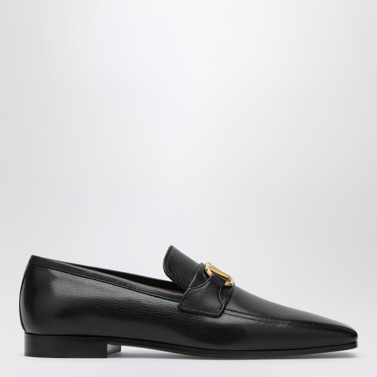 Valentino Garavani Black Vlogo Signature Goatskin Loafers Men VALENTINO GARAVANI
