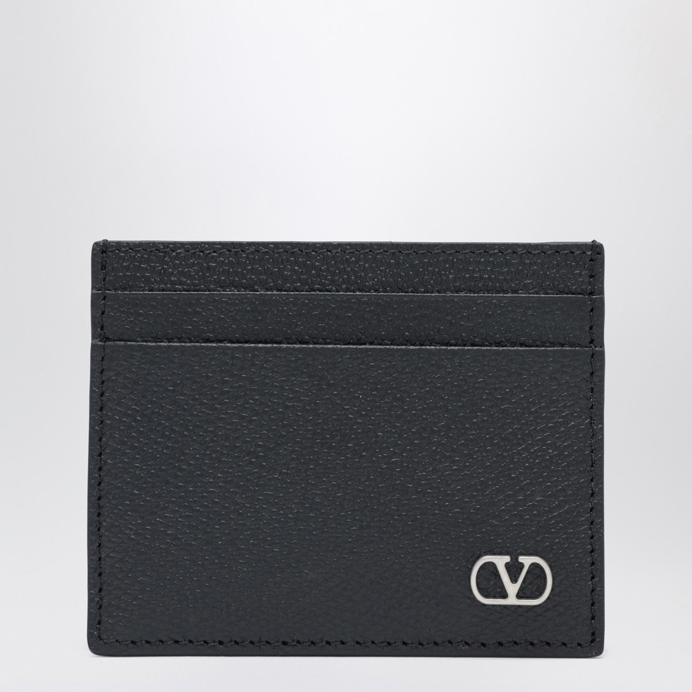 Valentino Garavani Vlogo Signature Card Holder In Black Men VALENTINO GARAVANI