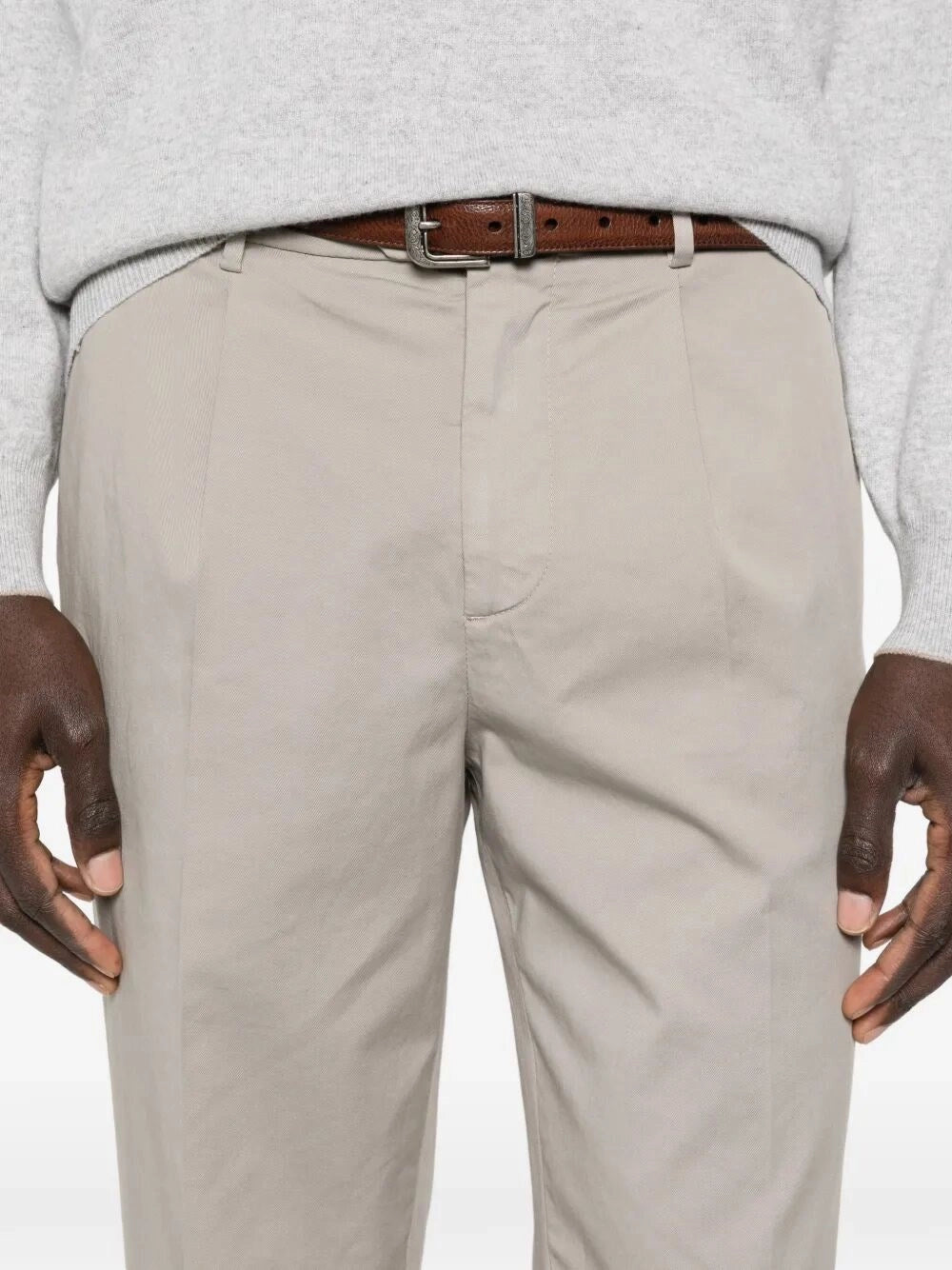 Brunello Cucinelli Men Garment-Dyed Leisure Fit Pants BRUNELLO CUCINELLI