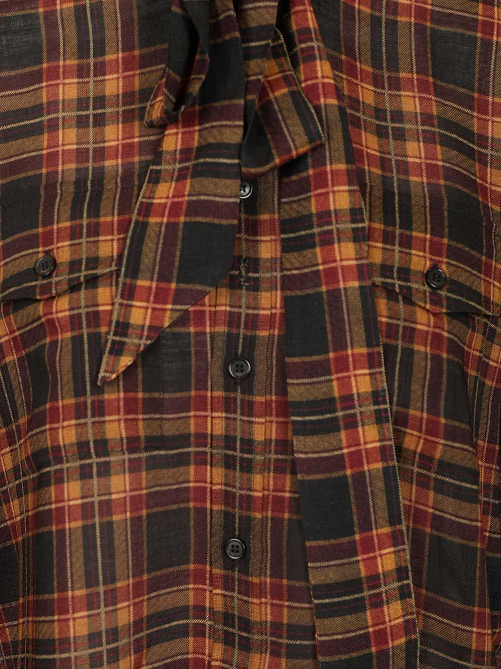 Saint Laurent Women Lavalliére Cassandre Shirt SAINT LAURENT