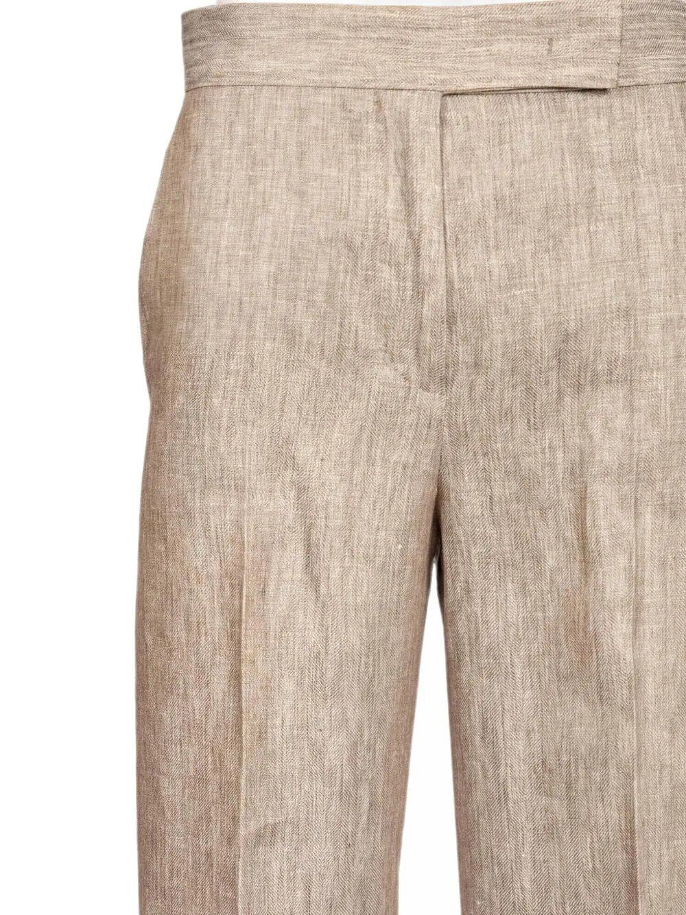 Max Mara Women Chevron Linen Batavia Trousers MAX MARA