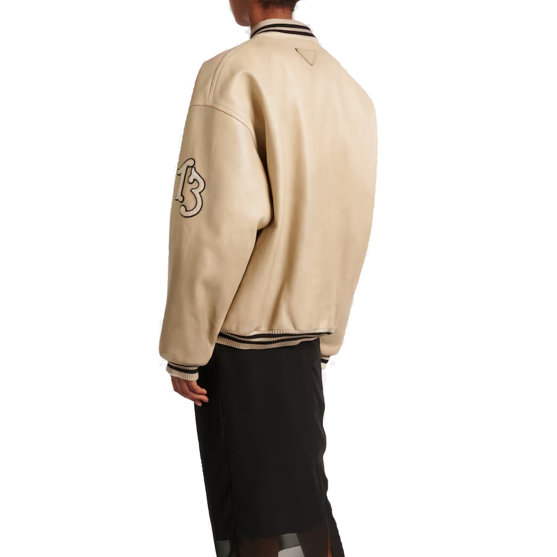 Prada Padded Leather Varsity Jacket Women PRADA