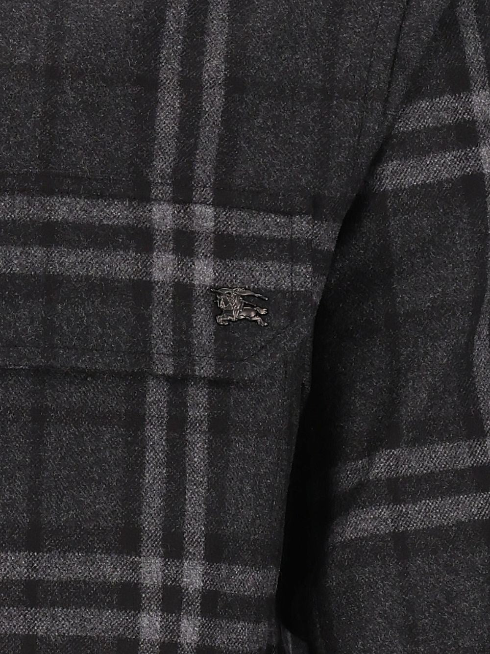 Burberry Men Check Wool And Cashmere Overshirt BURBERRY