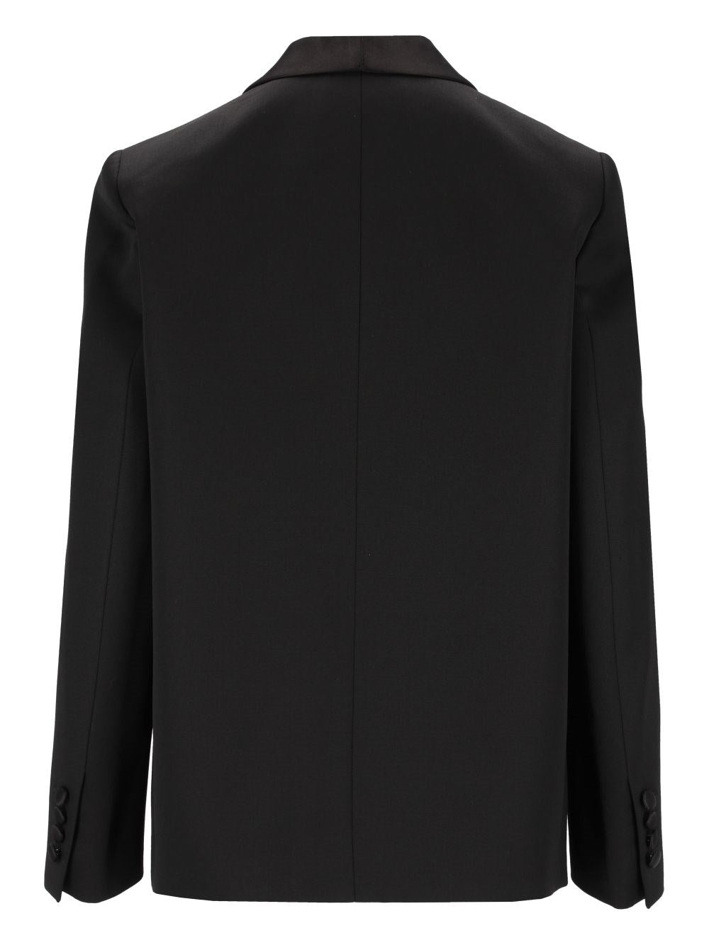 Fendi Women Blazer In Black Grain De Poudre.