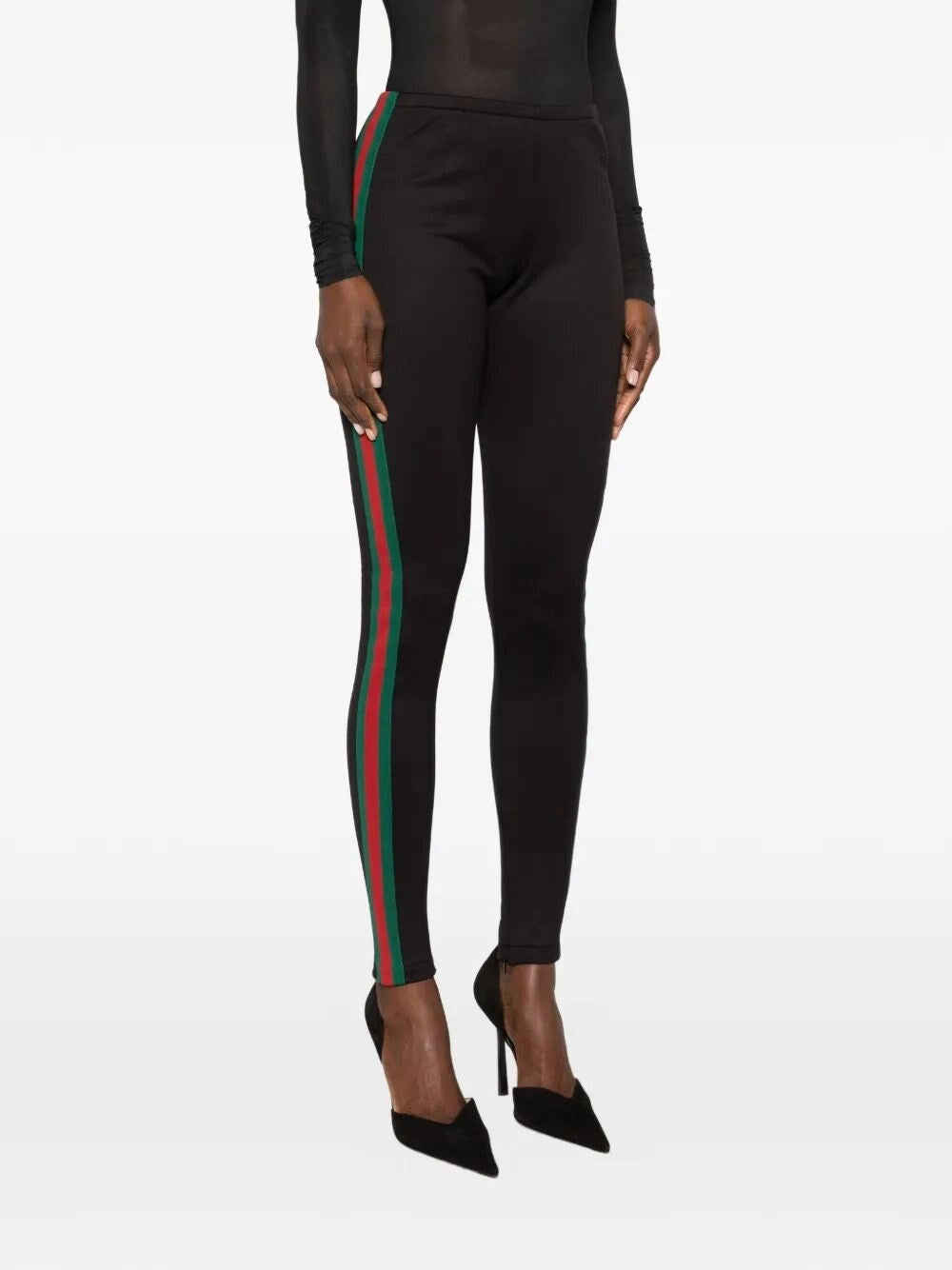 Gucci Women Technical Jersey Leggings With Web Insert GUCCI
