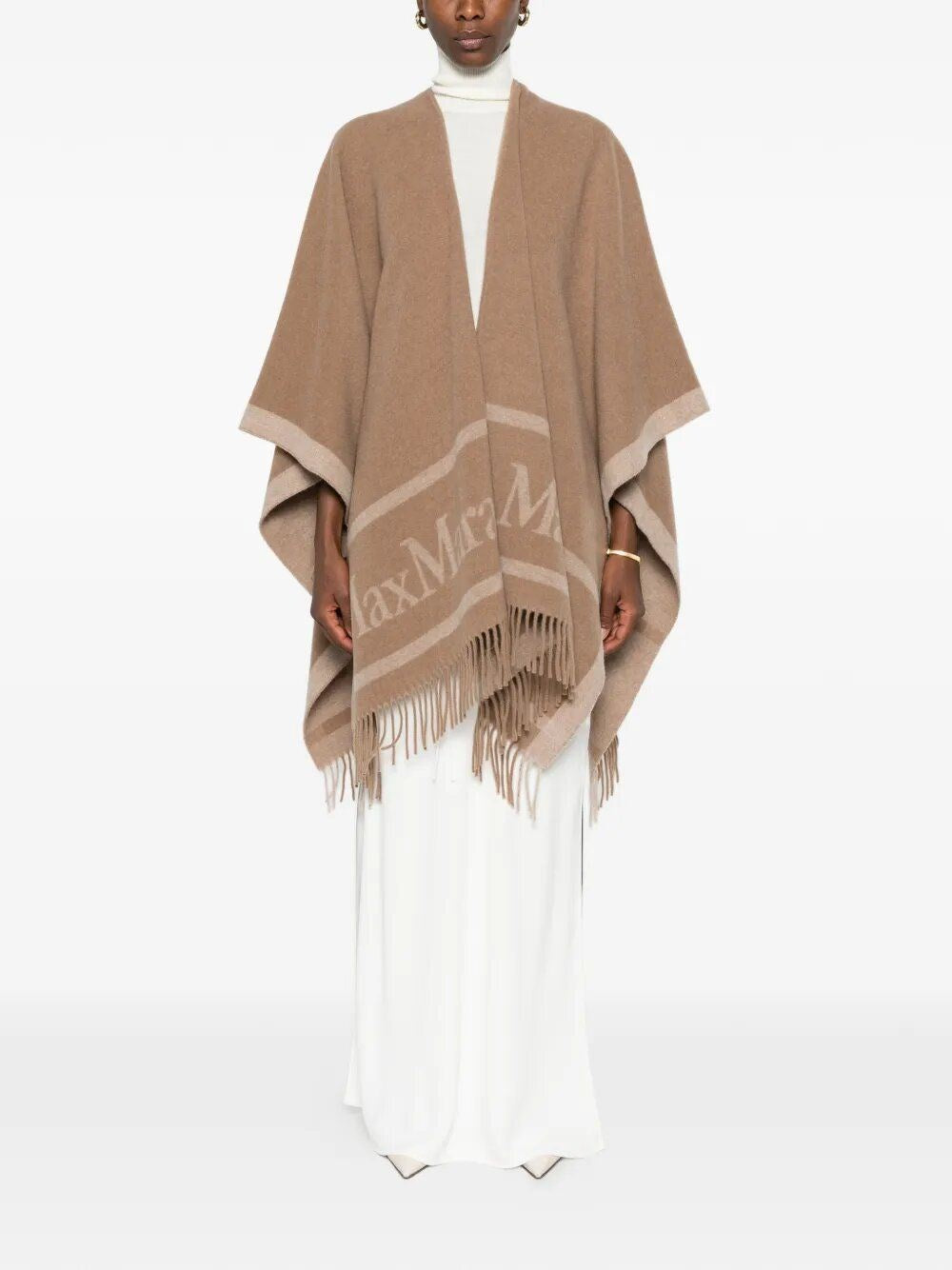 Max Mara Women Jacquard Wool Poncho MAX MARA