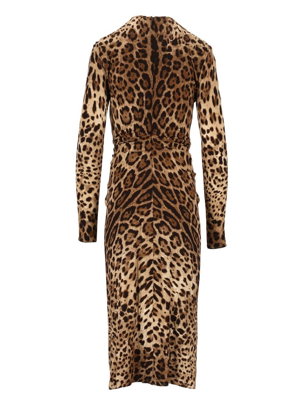 Dolce & Gabbana Women Viscose Jersey Dress With A Leopard Print DOLCE & GABBANA