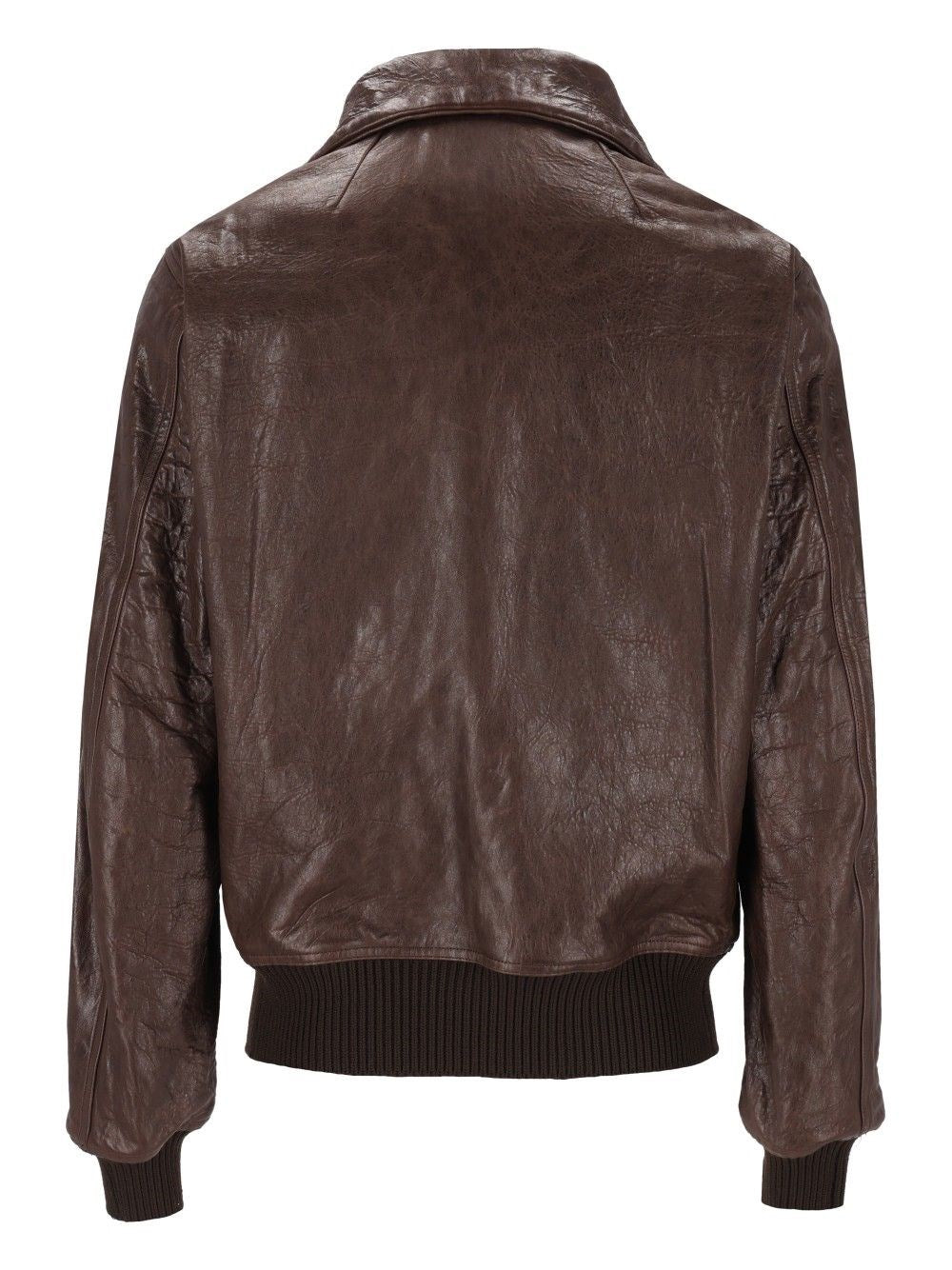 Rick Owens Men Dracuflight Leather Blouson Jacket RICK OWENS
