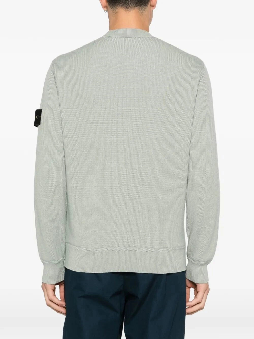 Stone Island Men Ribbed Soft Organic Cotton Crewneck STONE ISLAND