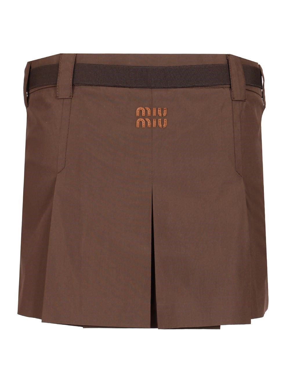 Miu Miu Women Gabardine Mini Skirt MIU MIU