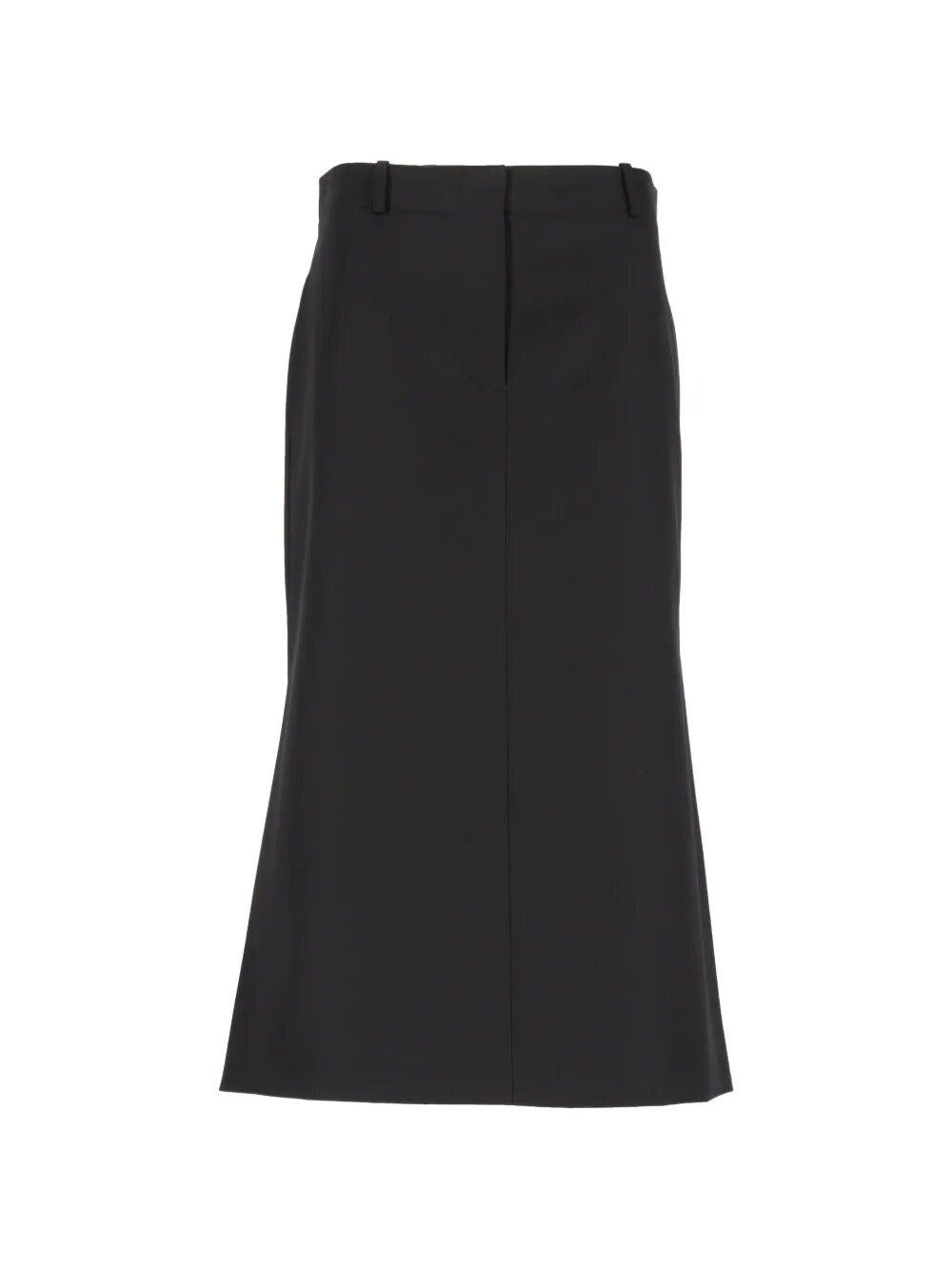 Fendi Women Black Grain De Poudre Skirt FENDI