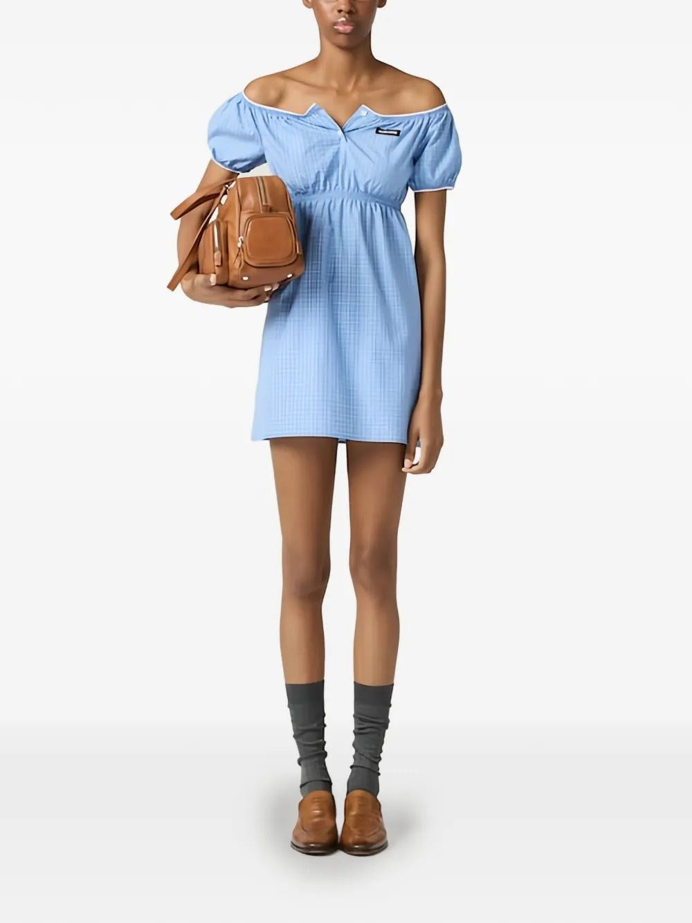 Miu Miu Women Mini Dress In Cotton Poplin MIU MIU
