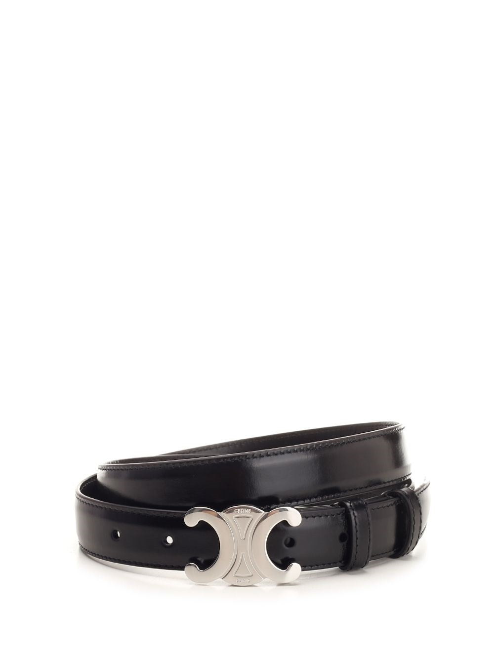 Celine Men Medium Triomphe Belt In Taurillon Leather CELINE