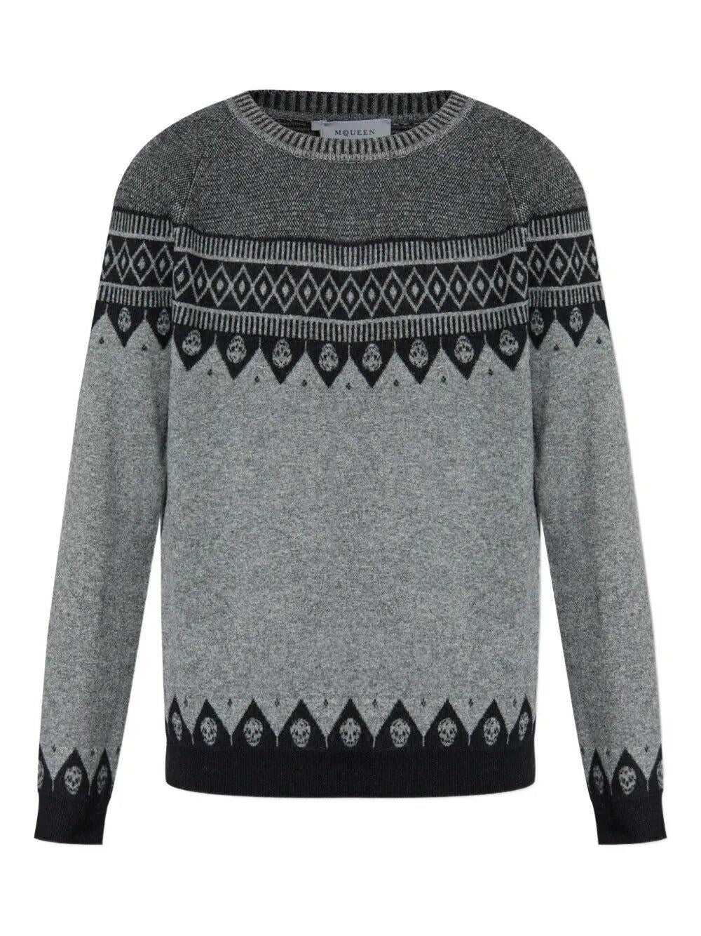 Mcqueen Men Sweater With Skulls ALEXANDER MCQUEEN